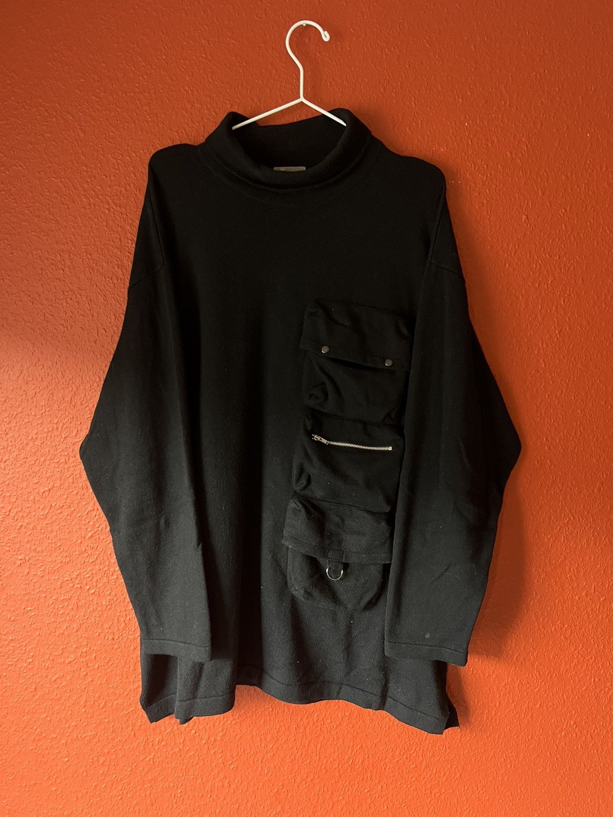 Yohji Yamamoto Yohji Yamamoto Multi Pocket Turtleneck Sweater Size US XL / EU 56 / 4 - 4 Thumbnail