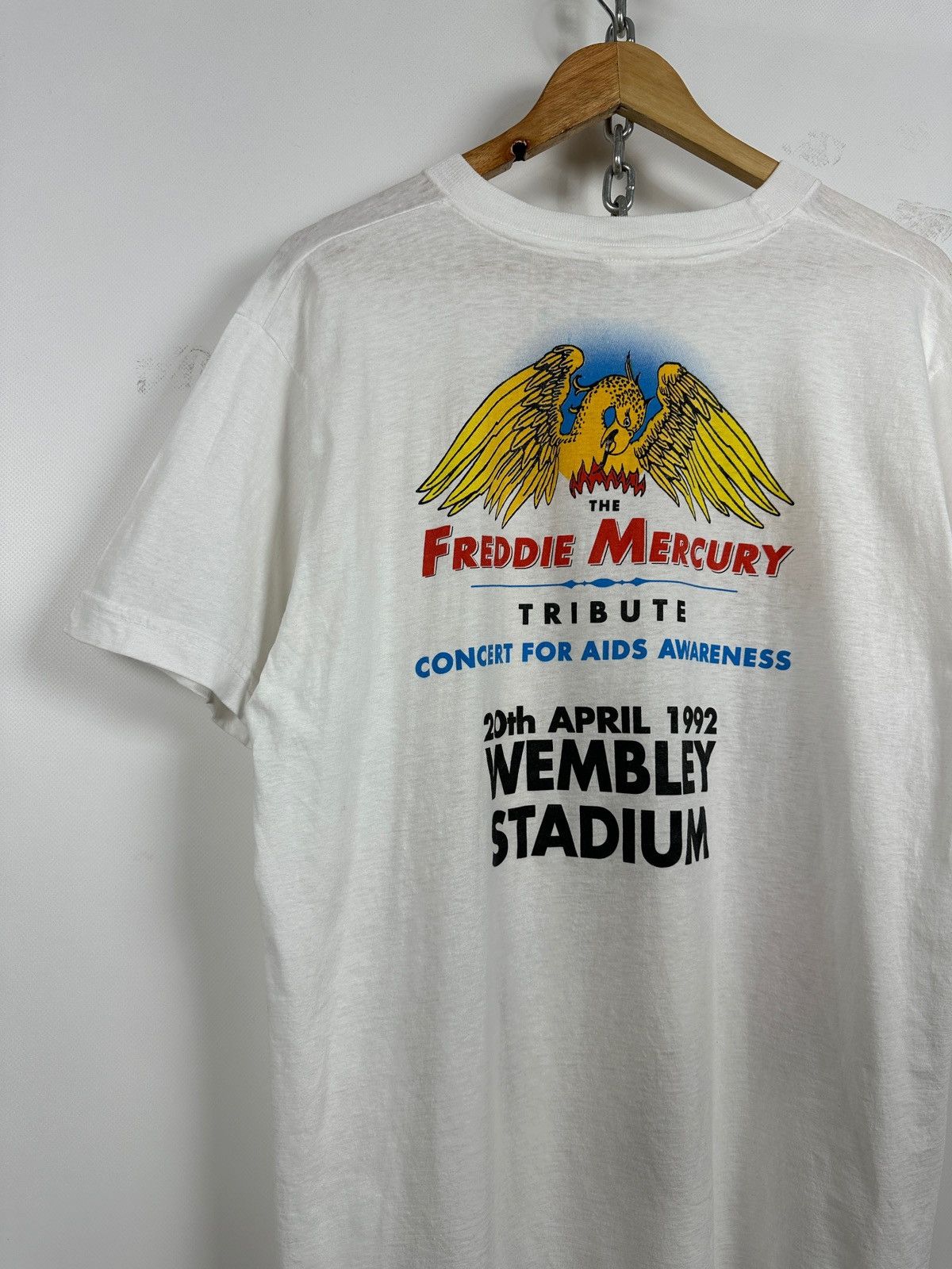 Band Tees 1992 Vintage Queen Freddie Mercury Tribute Concert T-Shirt Size US L / EU 52-54 / 3 - 9 Thumbnail