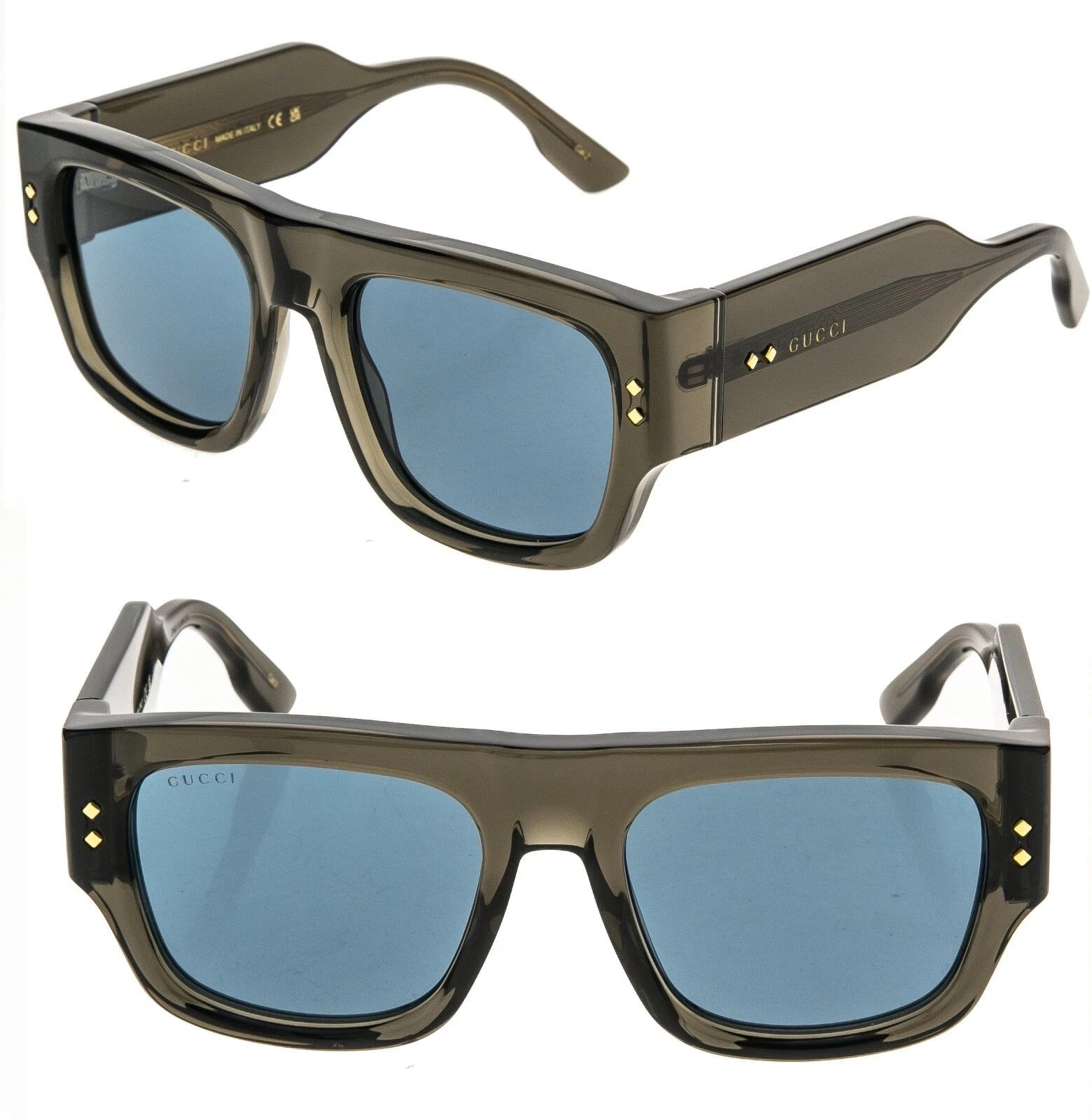 Gucci GUCCI GG1262 Crystal Gray Blue Diamond 1262 Unisex 003 Size ONE SIZE - 1 Thumbnail
