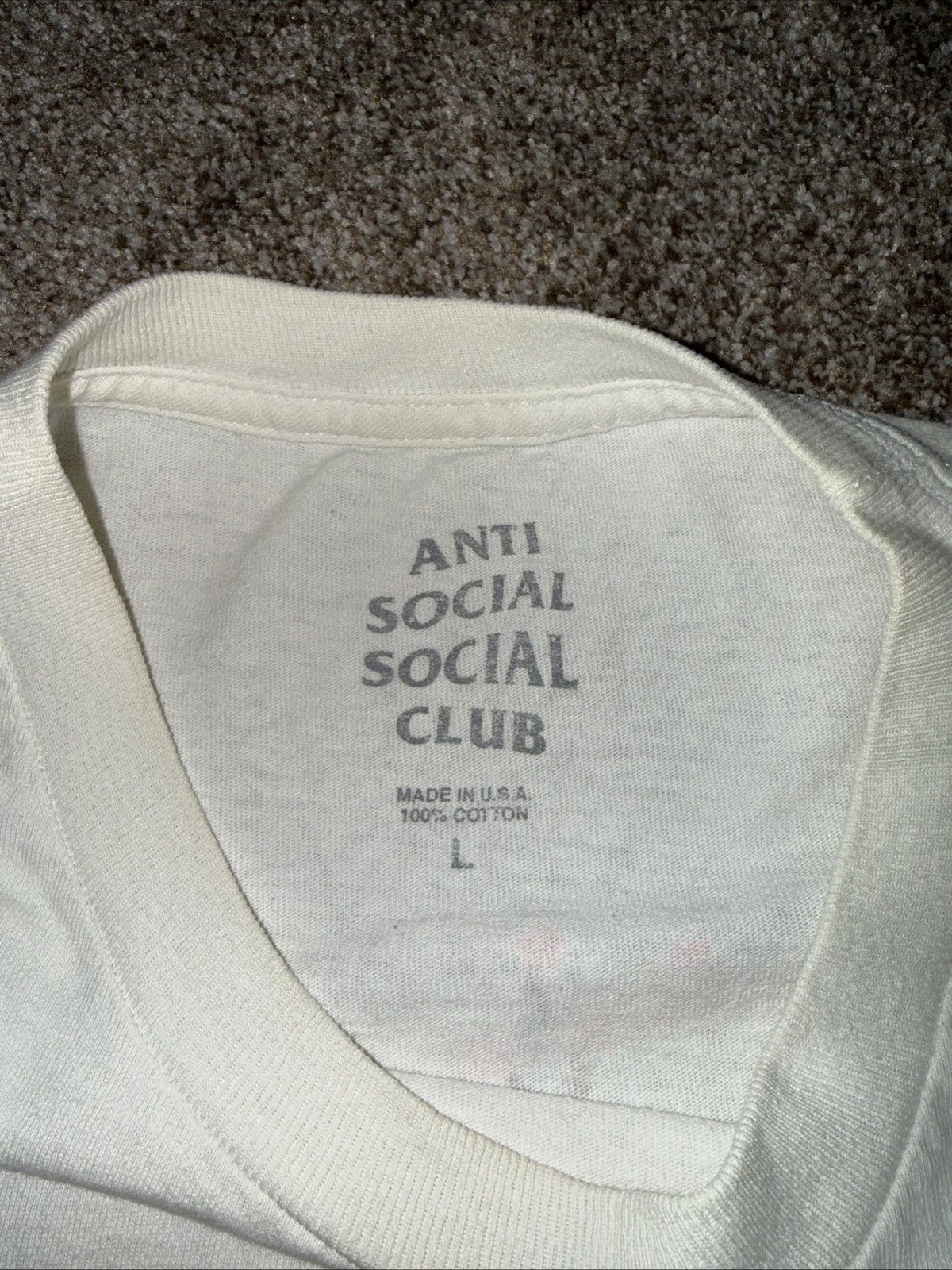 Anti Social Social Club Anti Social Social Club White Black Pink Tee Size Large Size US L / EU 52-54 / 3 - 12 Thumbnail