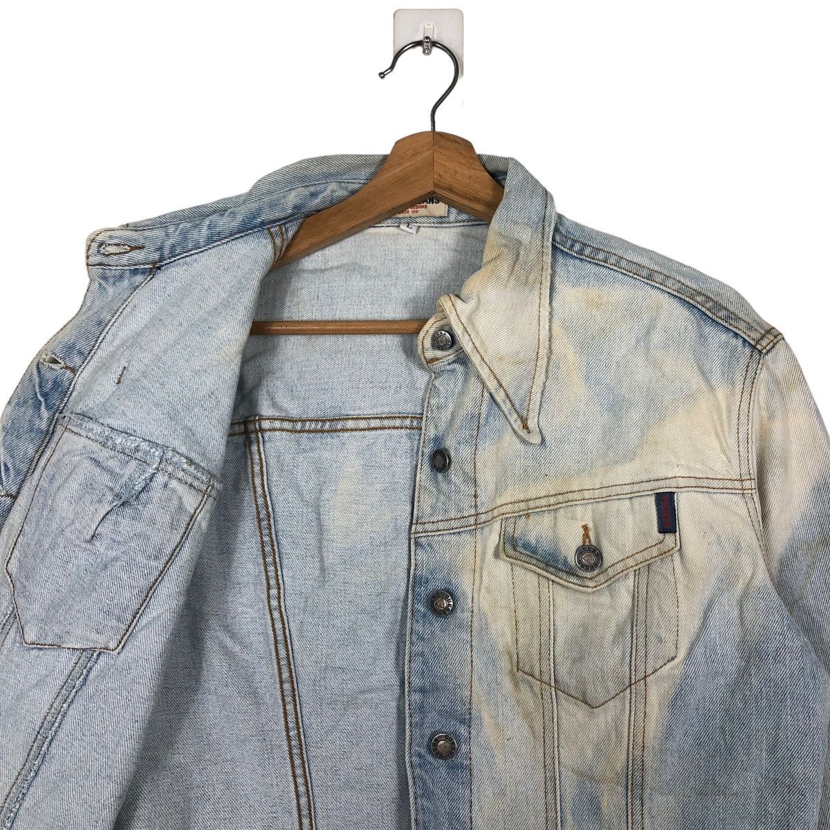 Guess 🔥90’s Cropped Biker Trucker Denim Jacket Guess USA AcidWash Size US L / EU 52-54 / 3 - 10 Thumbnail