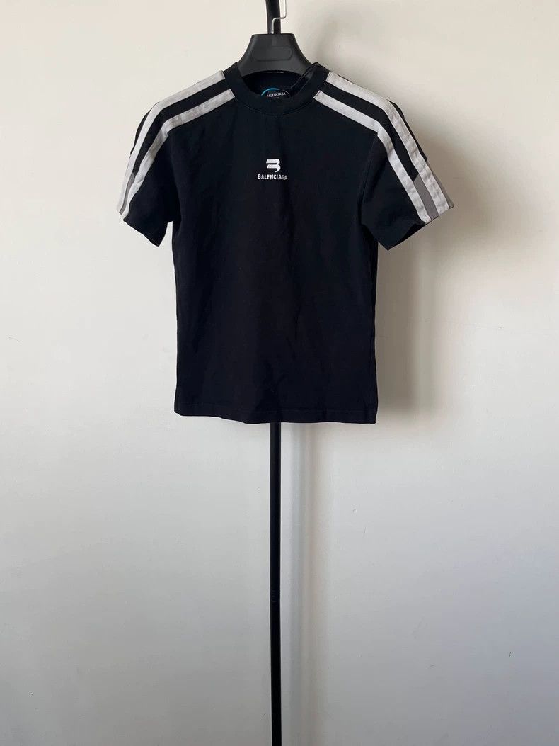 Balenciaga Printed Stripe Crewneck T-Shirt - dmc