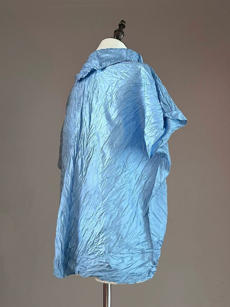 Issey Miyake Issey Miyake Blue short-sleeved shirt Size L / US 10 / IT 46 - 4 Thumbnail