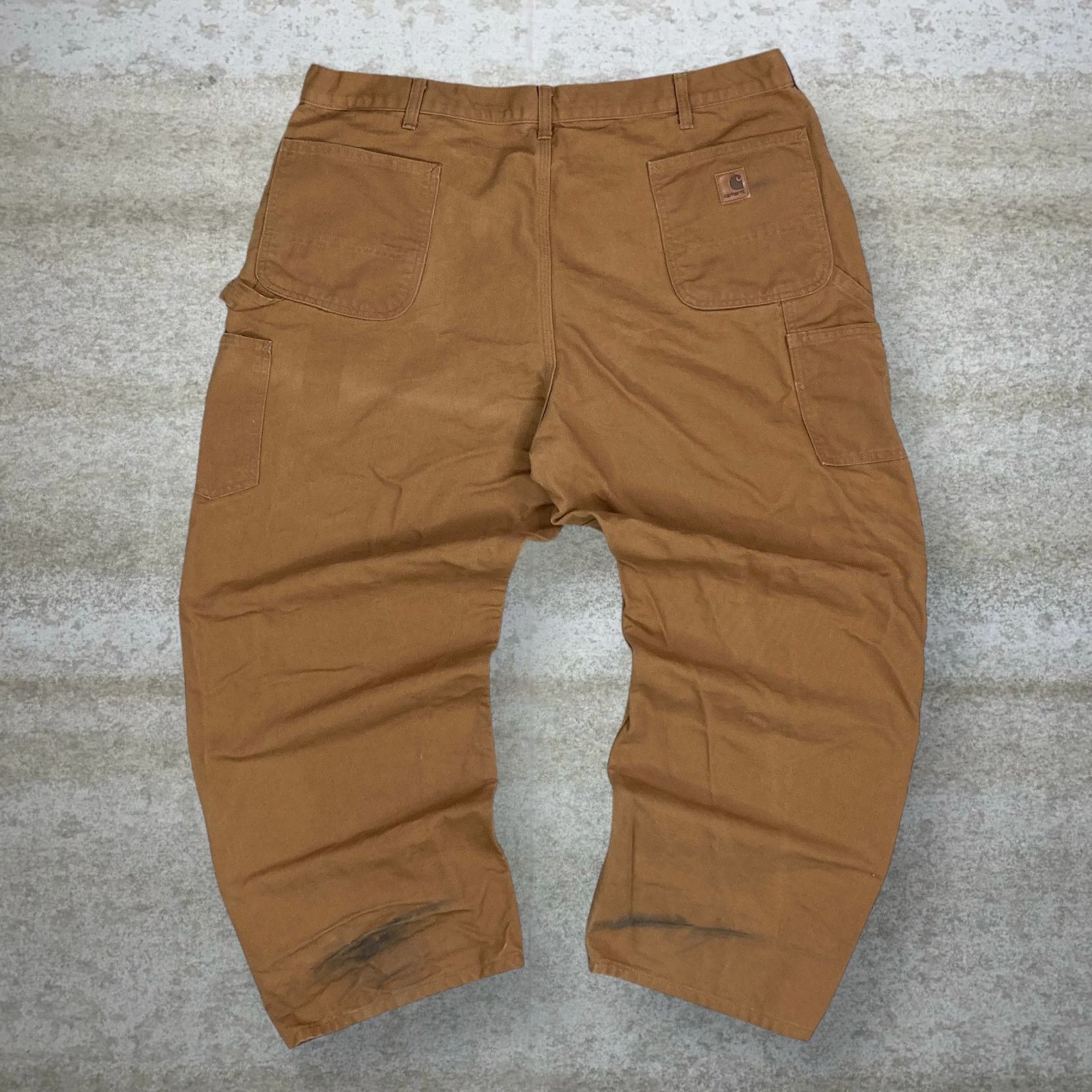 Vintage 90s Carhartt Carpenter Pants 44x30 Baggy Tan Canvas