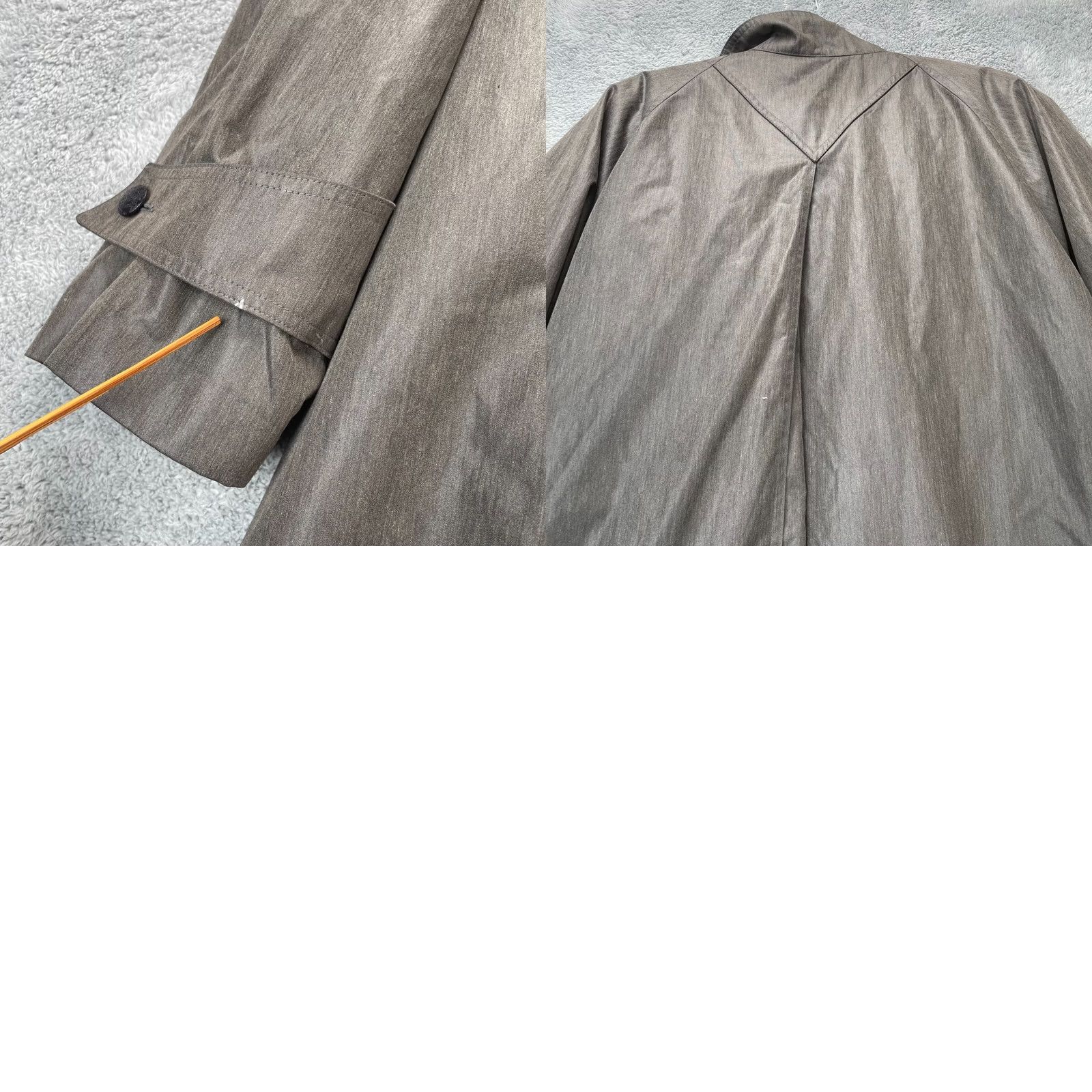 London Fog VTG London Fog Coat Women 12R Gray Trench Jacket Wool Blend USA Water Resistant Fashion Size XL / US 12-14 / IT 48-50 - 9 Thumbnail