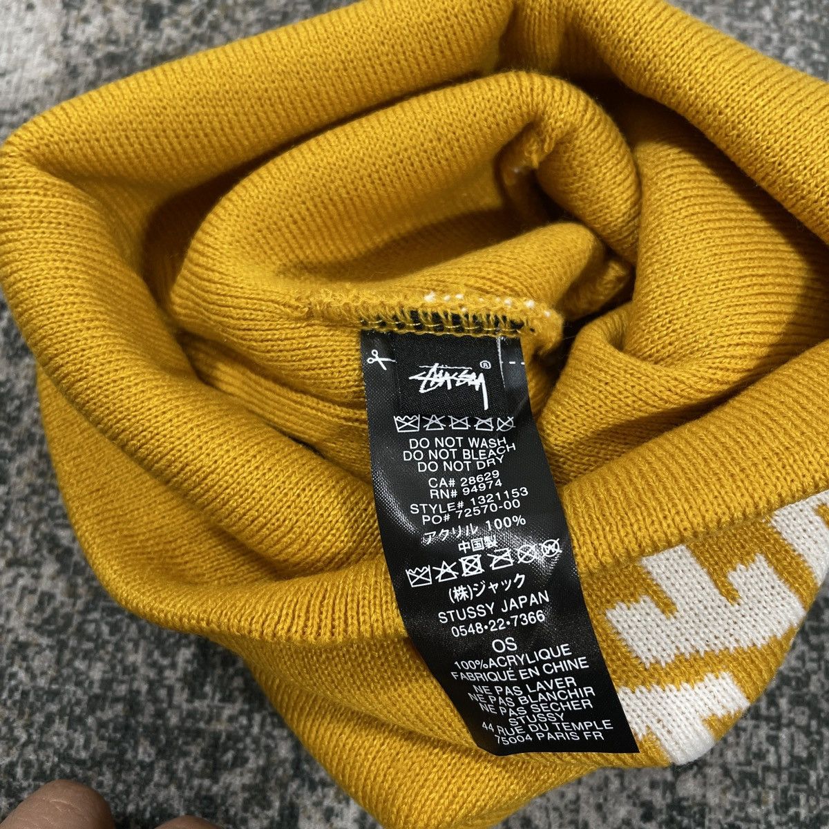 Stussy STUSSY SPORT BEANIE YELLOW Size ONE SIZE - 6 Thumbnail