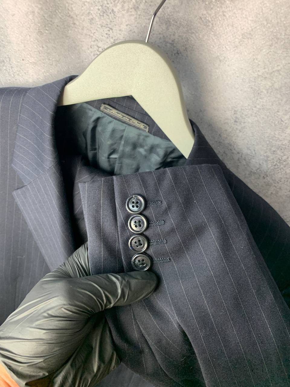 Corneliani Corneliani 100% Wool 2-Button Suit Navy Pinstripe Italy 50R Size 50R - 7 Thumbnail