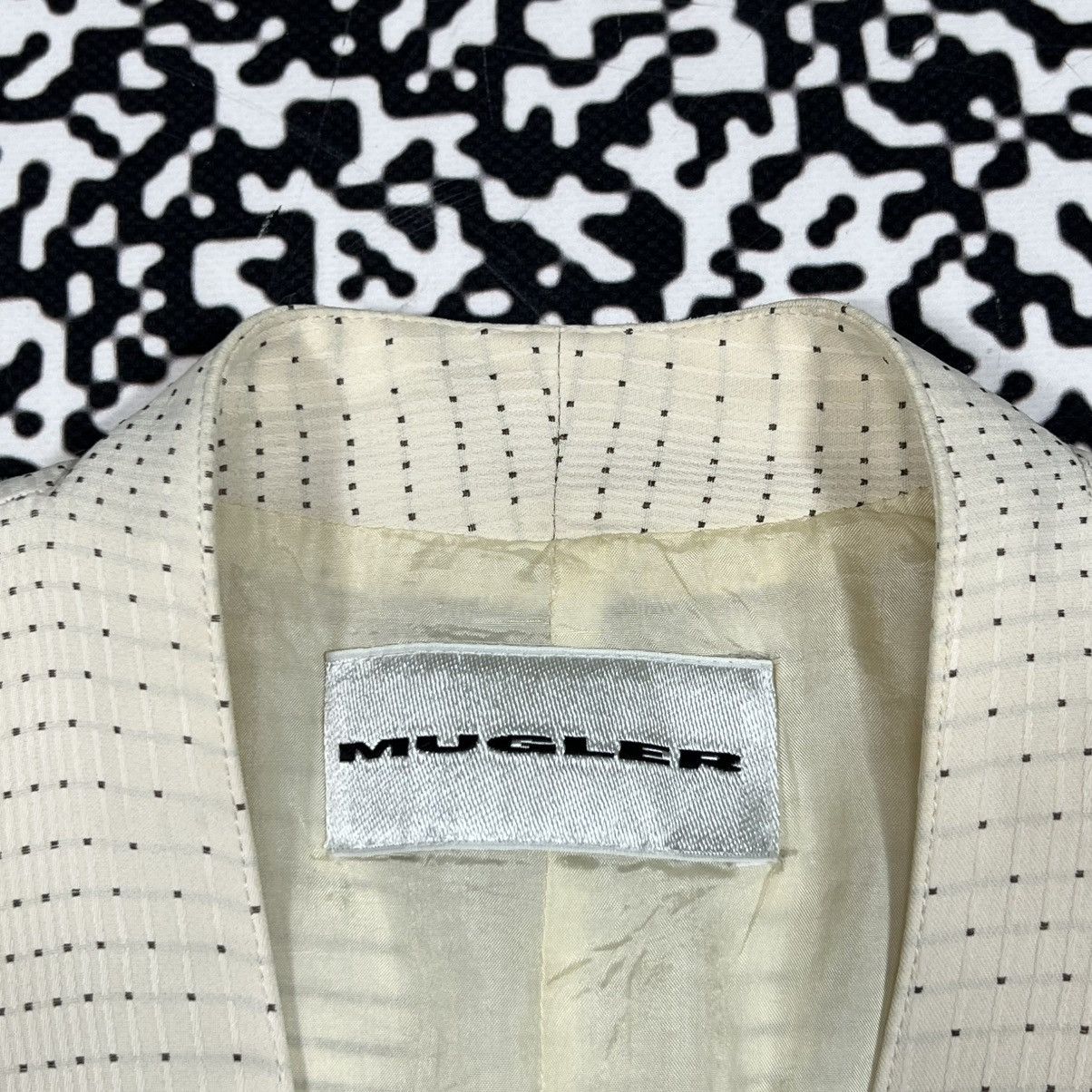 Mugler Vintage Y2K MUGLER Mini Dot Pattern Luxury Classic Blazer Size M / US 6-8 / IT 42-44 - 15 Thumbnail
