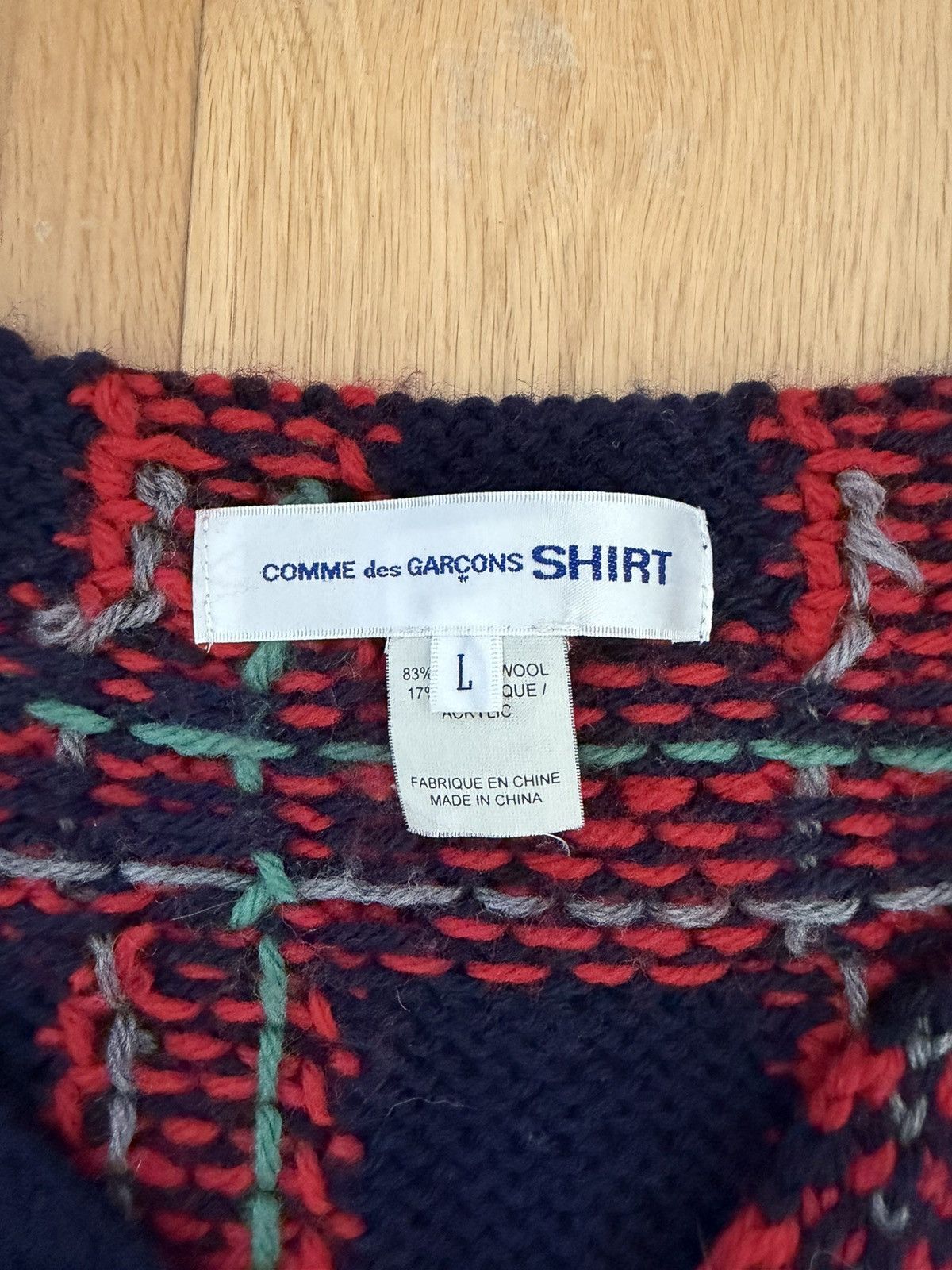 Comme des Garcons SHIRT Comme des Garcons Shirt Wool Knit Size US L / EU 52-54 / 3 - 5 Thumbnail