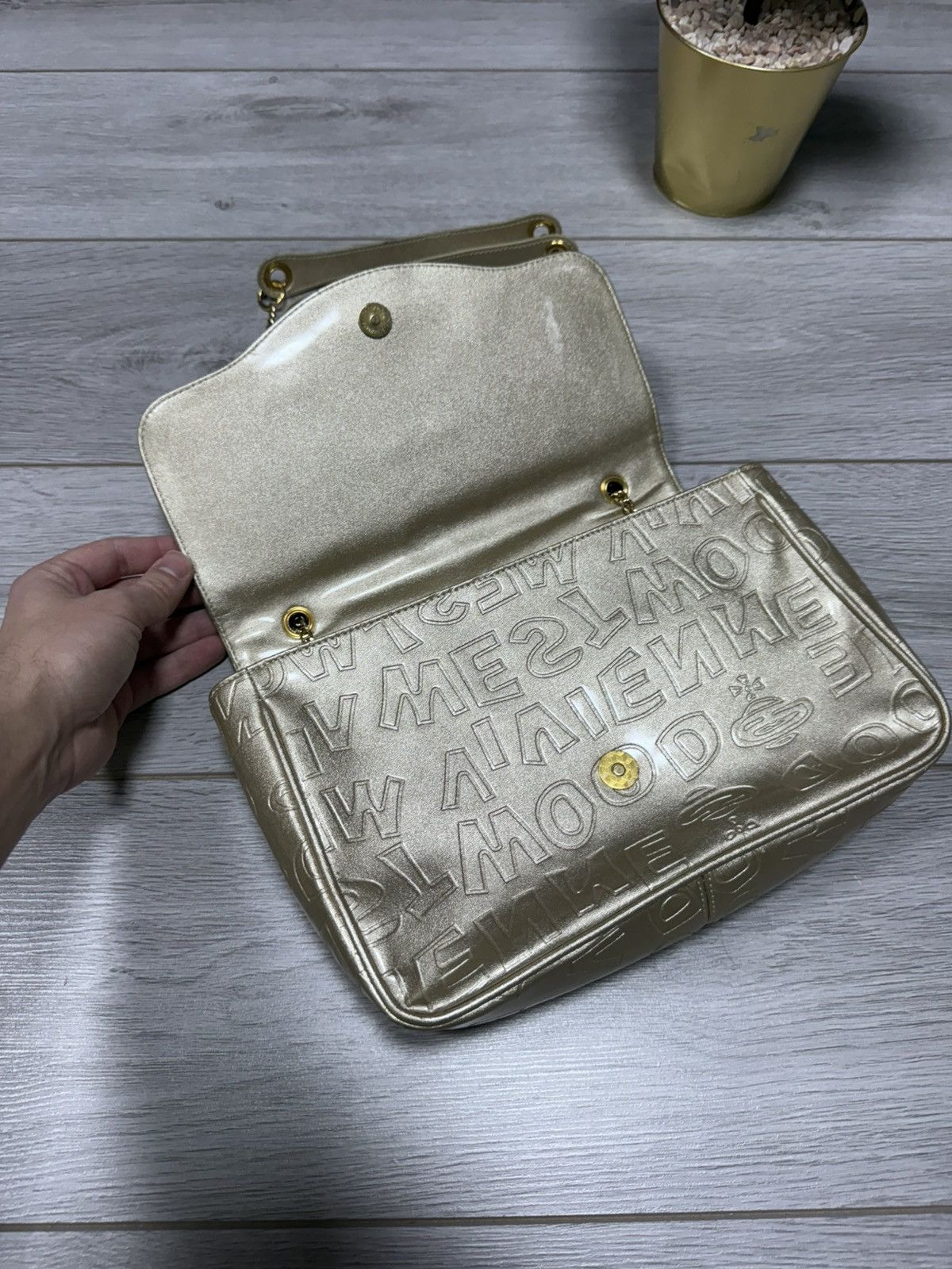 Vivienne Westwood Vivienne Westwood big gild orb monogram chain bag Size ONE SIZE - 7 Thumbnail