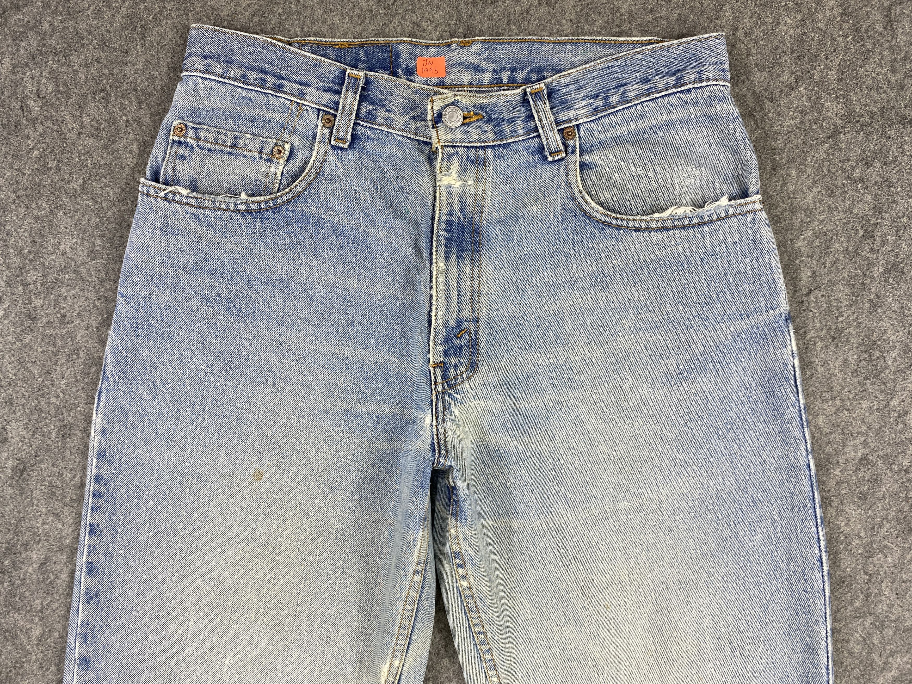 Levi's Distressed Blue Vintage Levi's 560 33x32 Denim -JN1993 Size US 33 - 3 Thumbnail