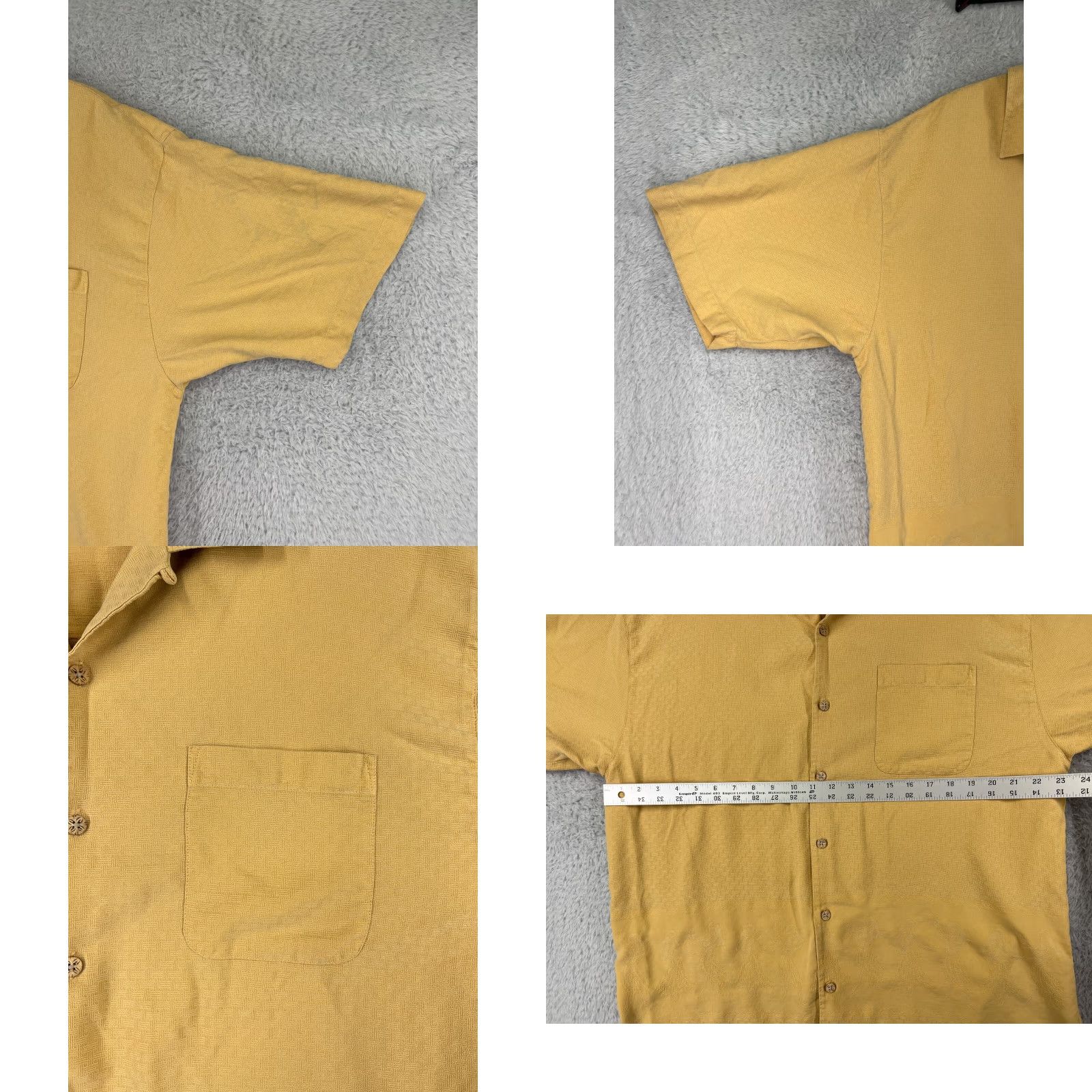 Tommy Bahama Tommy Bahama Shirt Mens Extra Large Yellow Hawaiian Silk Button Up Hula Dancer Size US XL / EU 56 / 4 - 8 Thumbnail