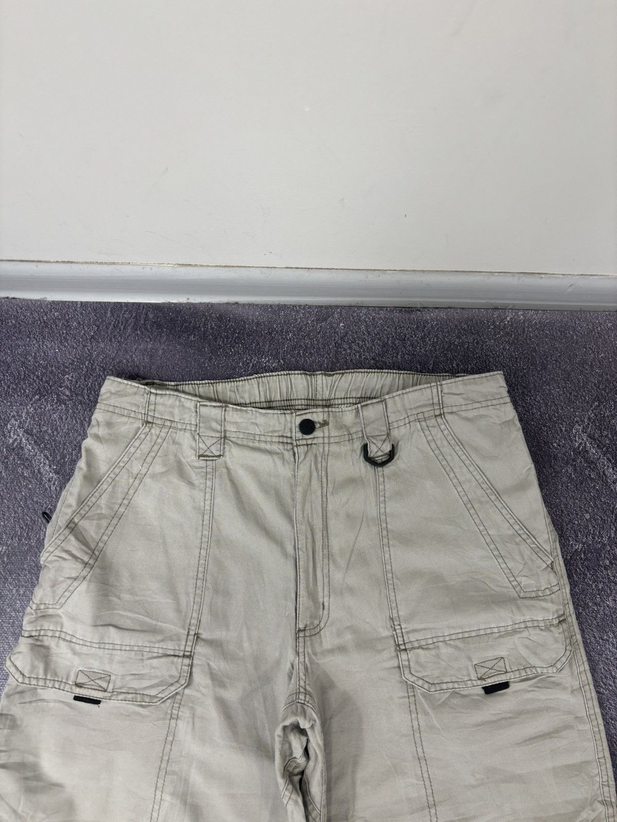 Vintage Vintage Wrangler Y2K Beige Military Utility Cargo Shorts Size US 34 / EU 50 - 8 Thumbnail