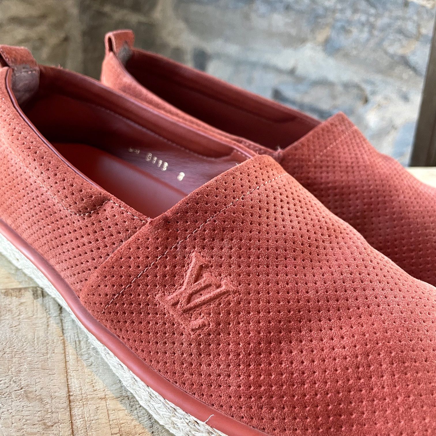 Louis Vuitton Louis Vuitton Orange Perforated Pacific Loafers Size US 9 / EU 42 - 4 Thumbnail