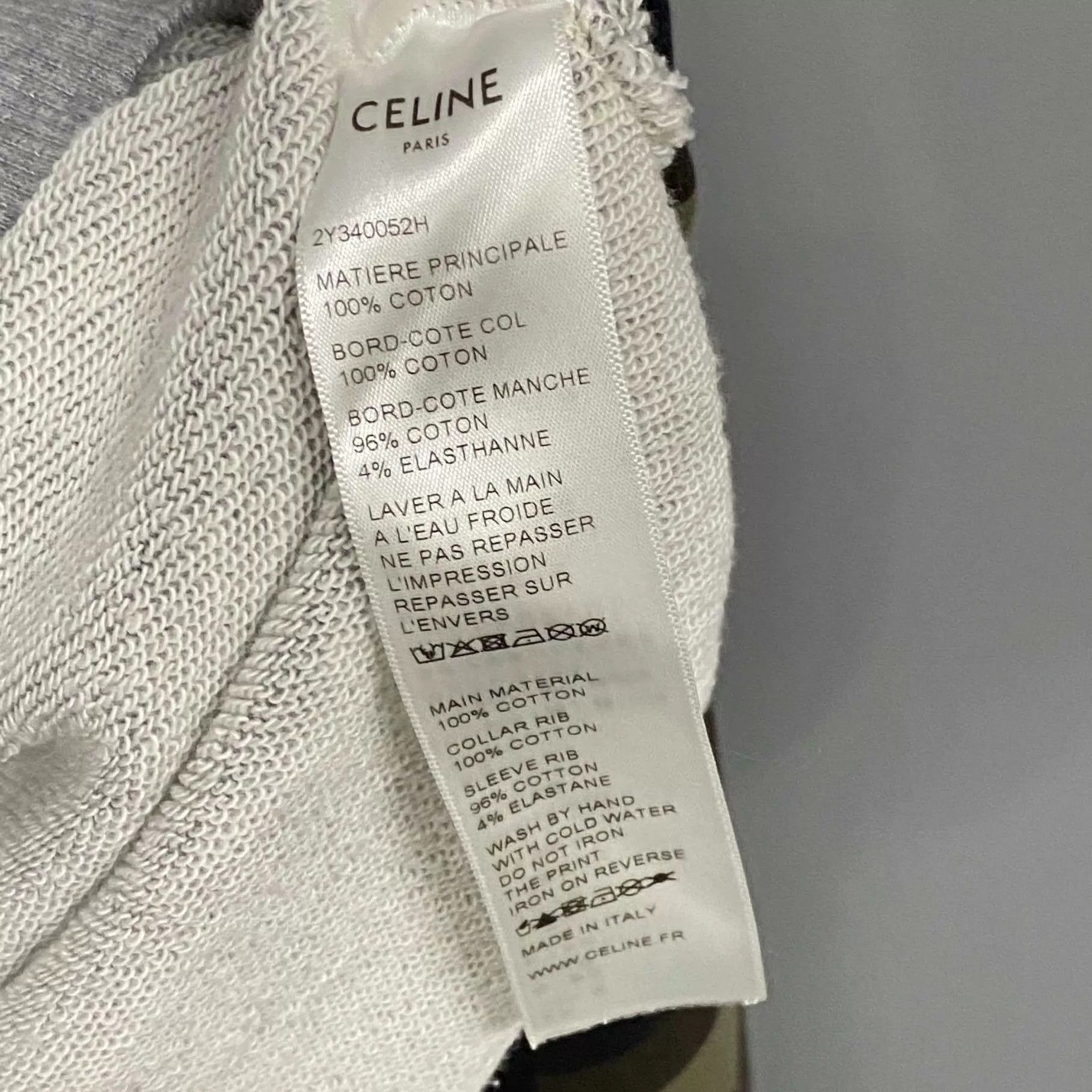 Celine Celine Rivet Logo Fake Two-Tone Sweatshirt M 95 New Size US M / EU 48-50 / 2 - 4 Thumbnail