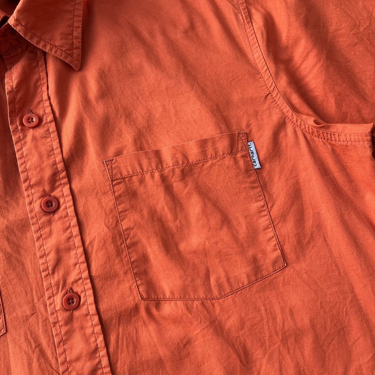 Carhartt × Vintage Carhart Work Short Shirt Orenge Size US M / EU 48-50 / 2 - 2 Thumbnail
