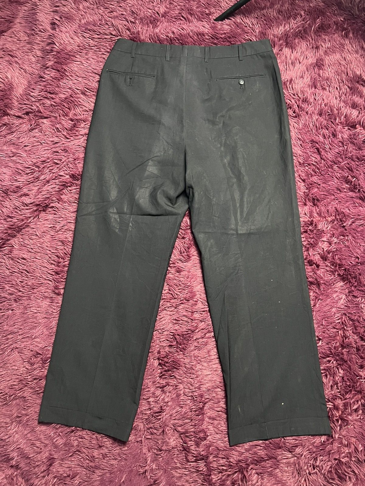 Yves Saint Laurent Vintage Yves Saint Laurent Pour Homme Pleated Trousers (45) Size US 35 - 2 Thumbnail