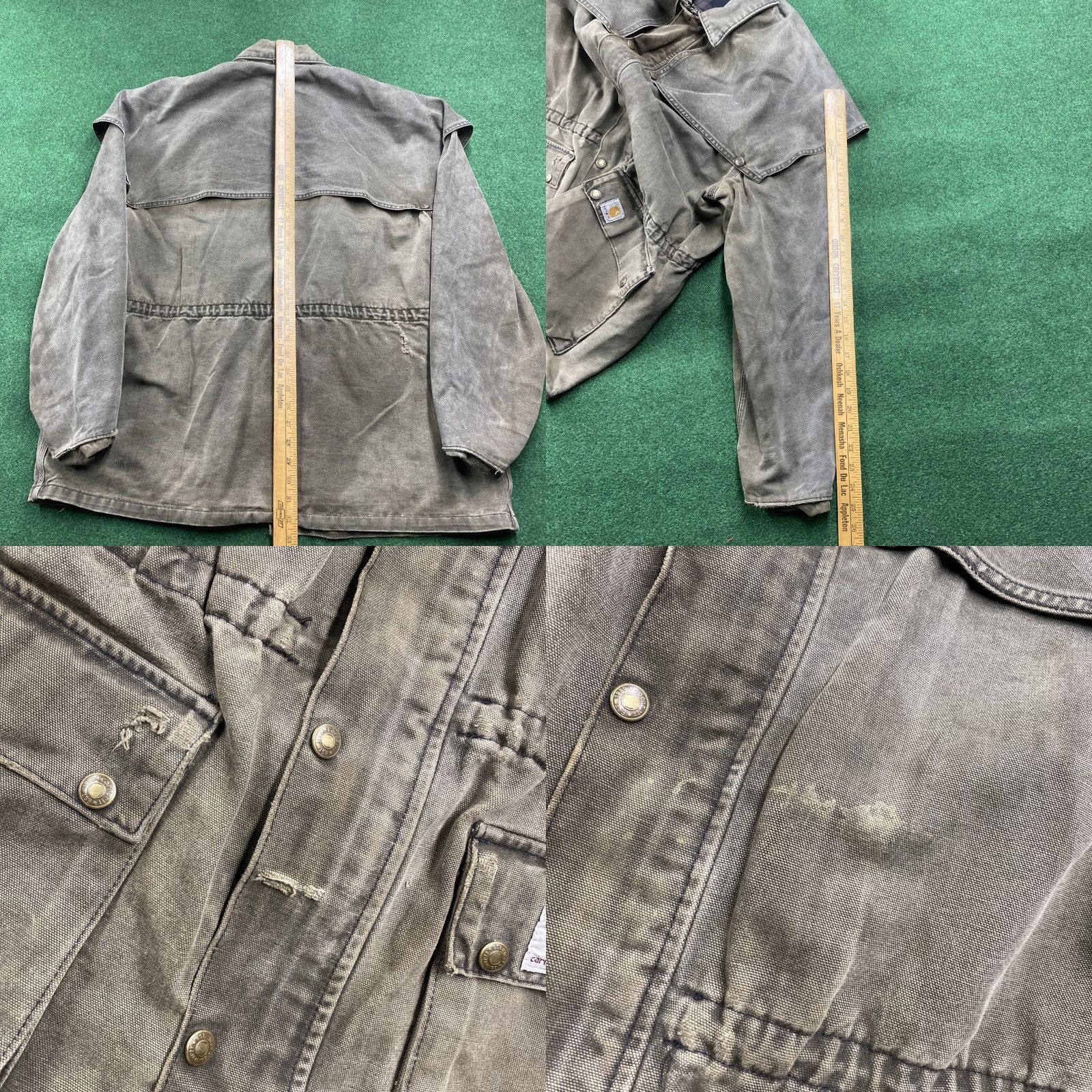 Carhartt VINTAGE Carhartt Jacket Mens XL Brown 90S Faded Barn Full Zip Work Coat USA MADE Size US XL / EU 56 / 4 - 8 Thumbnail