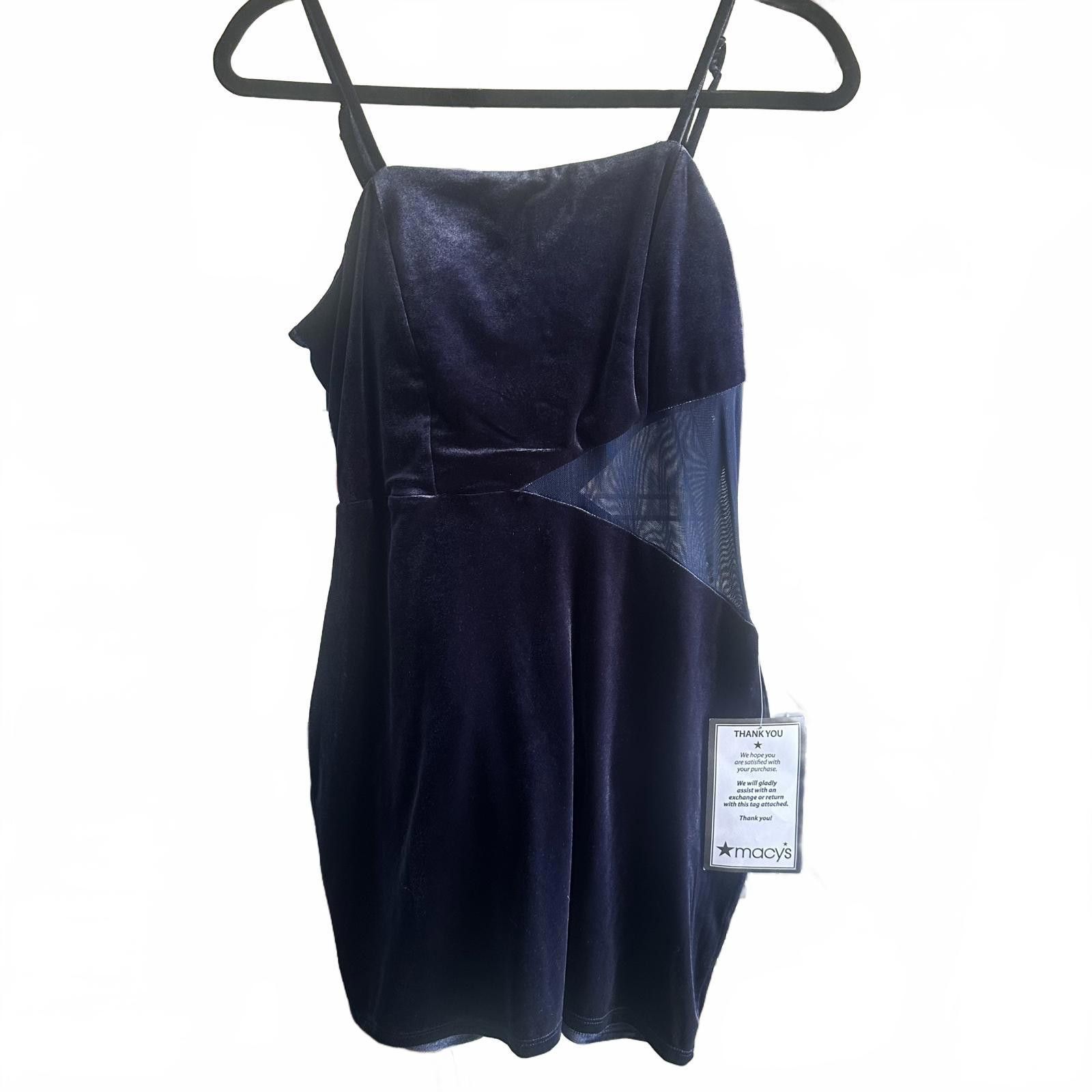 Designer Trixxi Women's Velvet Dress - Slip Dress Sheer Accents Size L / US 10 / IT 46 - 1 Thumbnail