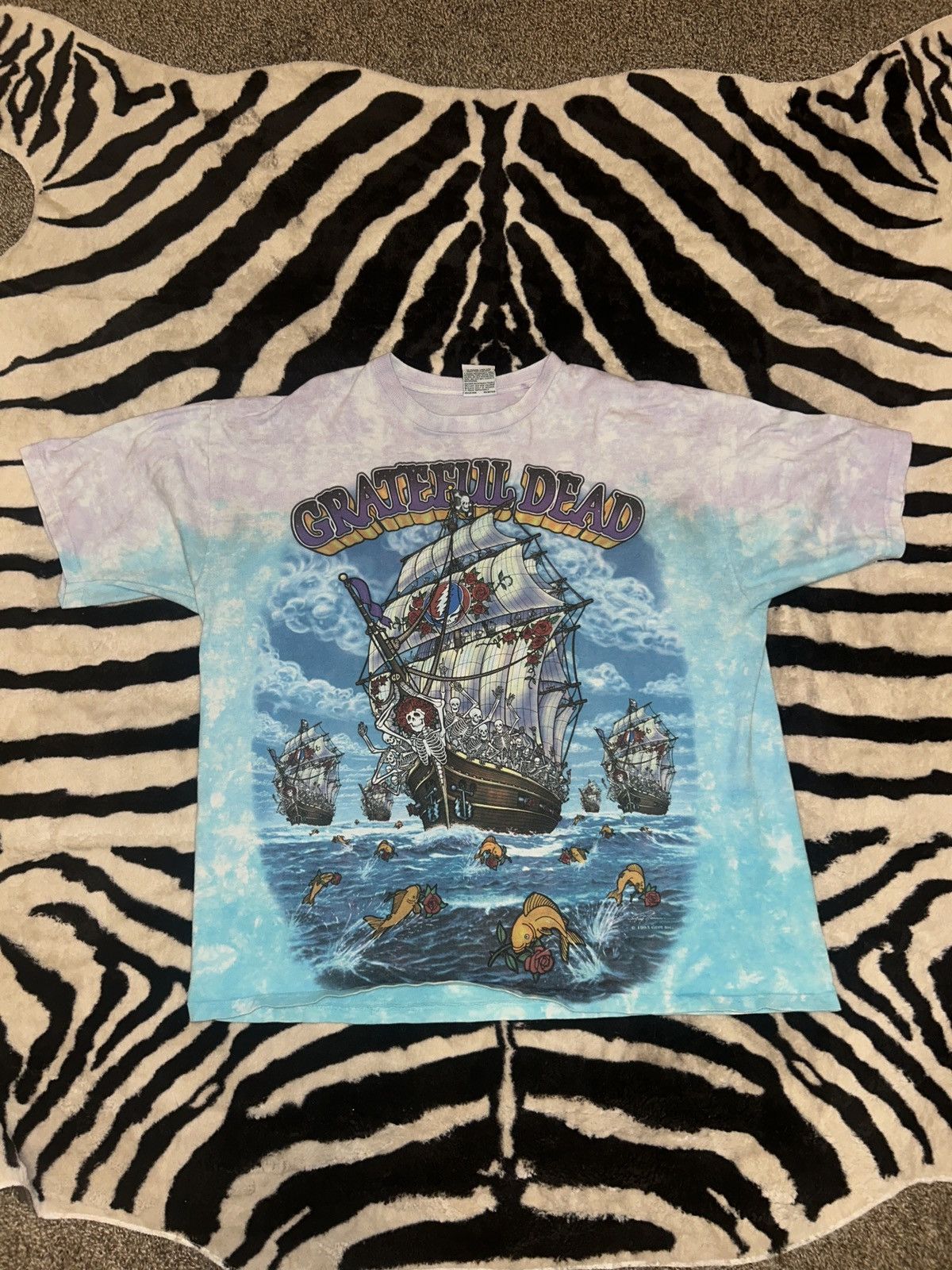 Vintage 1993 Grateful Dead “Ship Of Fools” tee Size US XL / EU 56 / 4 - 1 Thumbnail