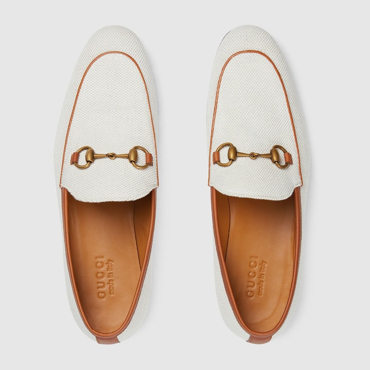 Gucci oc11z1025 Men's Gucci Jordaan Loafers in White Size US 15 / EU 48 - 4 Thumbnail