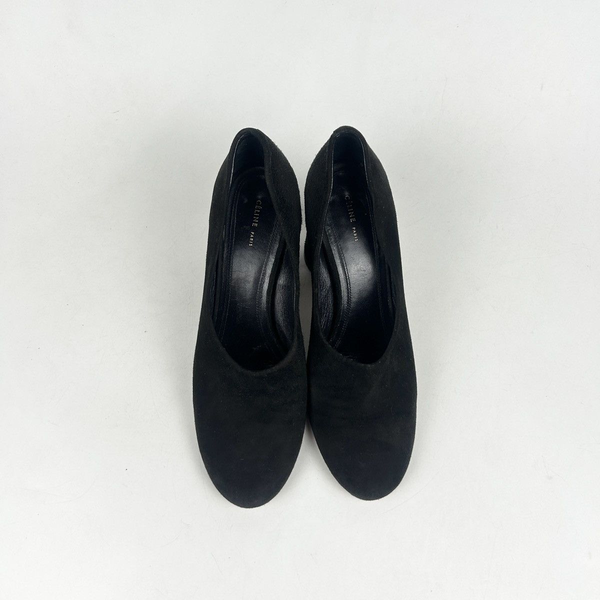 Celine Celine Phoebe Philo Black Suede Round-Toe Pumps Size US 9 / IT 39 - 4 Thumbnail