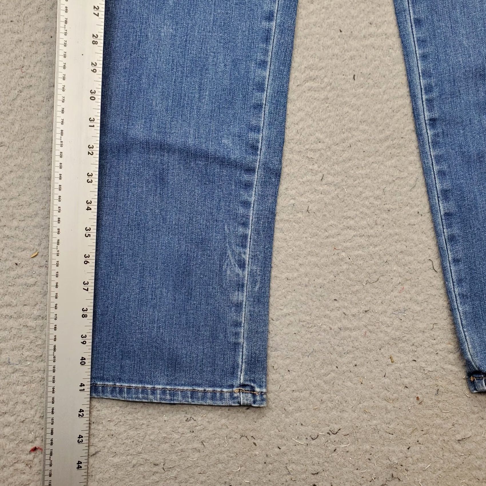 Lee Lee Jeans Womens 12 Jeans Blue Denim Stretch Classic Fit Boho Streetwear Straight Leg - Size 12 Womens Blue Denim Jeans Size 34" / US 12 / IT 48 - 3 Thumbnail