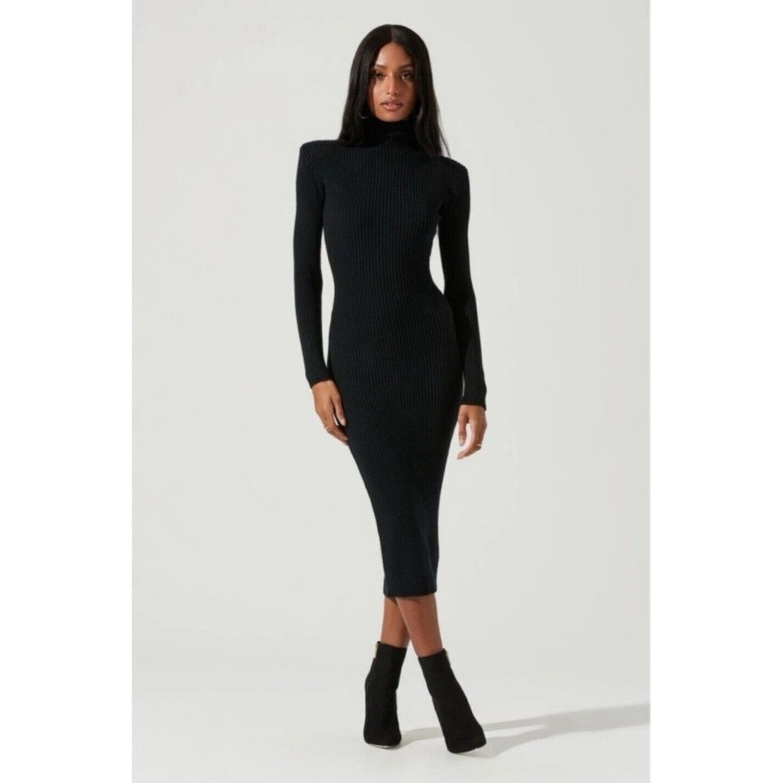 Other ASTR Abilene Long Sleeve Turtleneck Long Dress Medium Ribbed Size M / US 6-8 / IT 42-44 - 7 Thumbnail