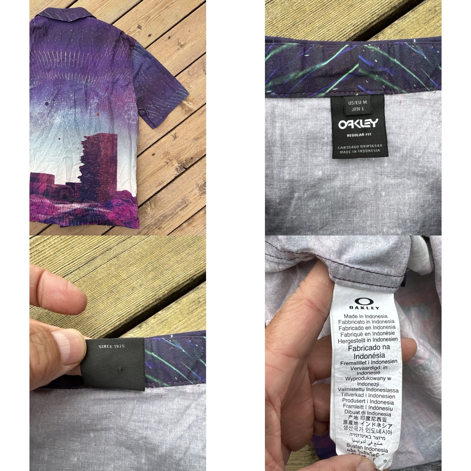 Oakley Oakley Space Surfer AOP Button Up Shirt M Mens Multicolor Polyester Blend Short Sleeve Button-Up Space 2021 FOA401851 Size US M / EU 48-50 / 2 - 8 Thumbnail