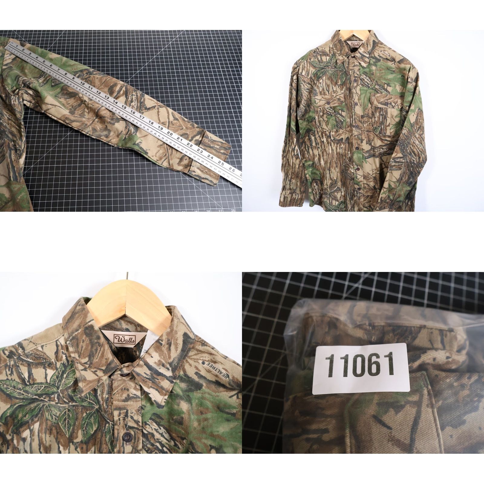 Walls VINTAGE Walls Camouflage Flannel Shirt Men's Large Tall Green Realtree Camouflage USA Made Shirt Size US L / EU 52-54 / 3 - 8 Thumbnail