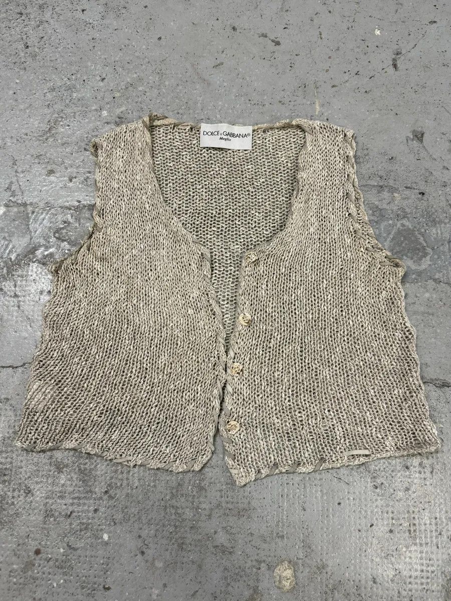 Dolce & Gabbana AW1994 Dolce & Gabbana Beige Cardigan Size XS / US 0-2 / IT 36-38 - 1 Thumbnail