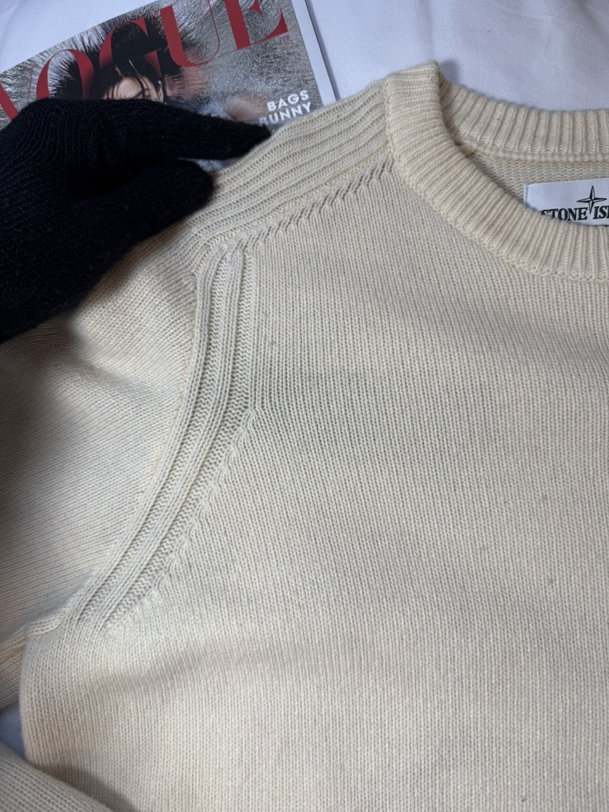 Stone Island Cream / Off-White Knit Sweater Size US M / EU 48-50 / 2 - 2 Thumbnail