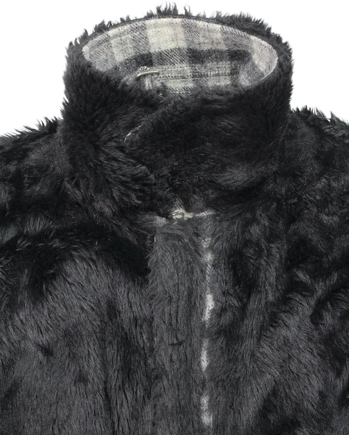 If Six Was Nine 2003 PPFM FUR WOOL TARTAN REVERSIBLE COAT JACKET Size US M / EU 48-50 / 2 - 7 Thumbnail