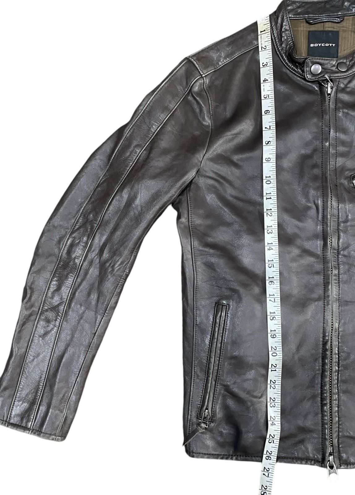 Boycott Rare🔥BOYCOTT Leather Zipper Jacket Vintage Size US S / EU 44-46 / 1 - 20 Thumbnail
