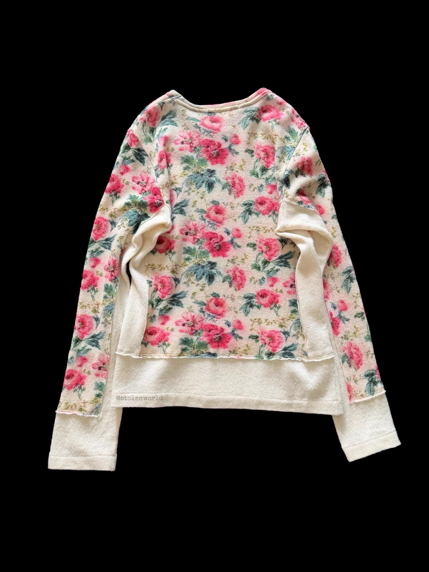 Comme des Garcons Comme des Garçons 2016 AW Flower Patchwork Wool Top XS Size XS / US 0-2 / IT 36-38 - 2 Thumbnail