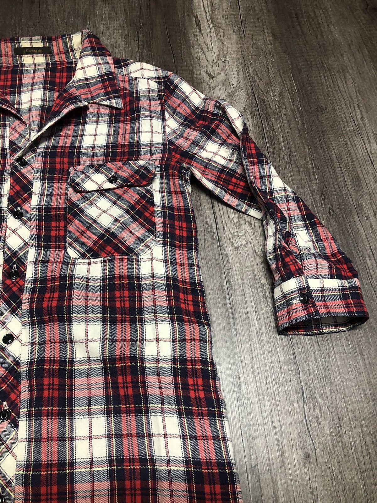 Designer × Japanese Brand × Vintage Vintage D'artagnan Flannel 4 Pocket Button Up Shirt Size M / US 6-8 / IT 42-44 - 4 Thumbnail