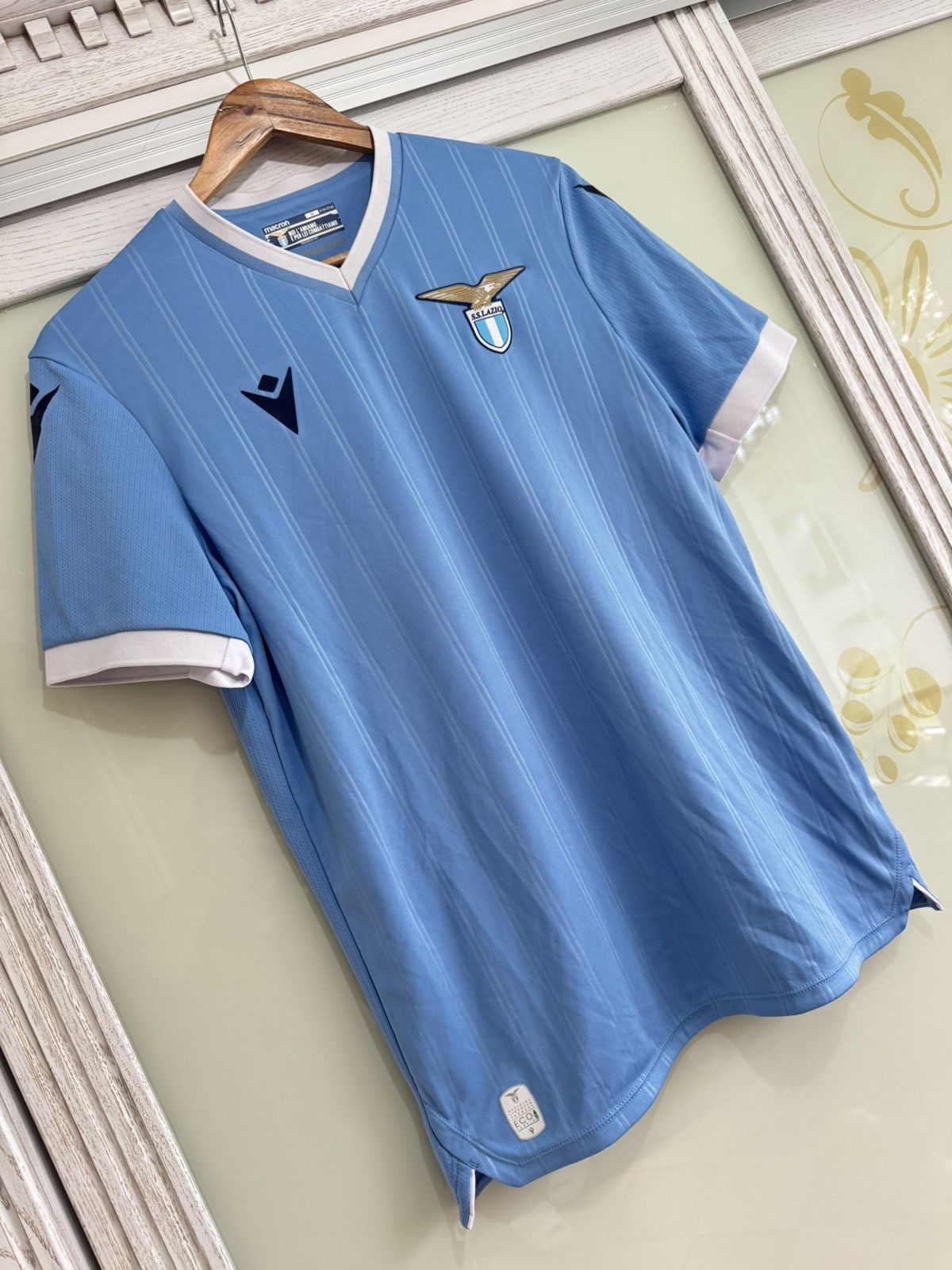 Macron Lazio 2021-2022 Home Soccer Jersey Football Kit Shirt Size US M / EU 48-50 / 2 - 4 Thumbnail