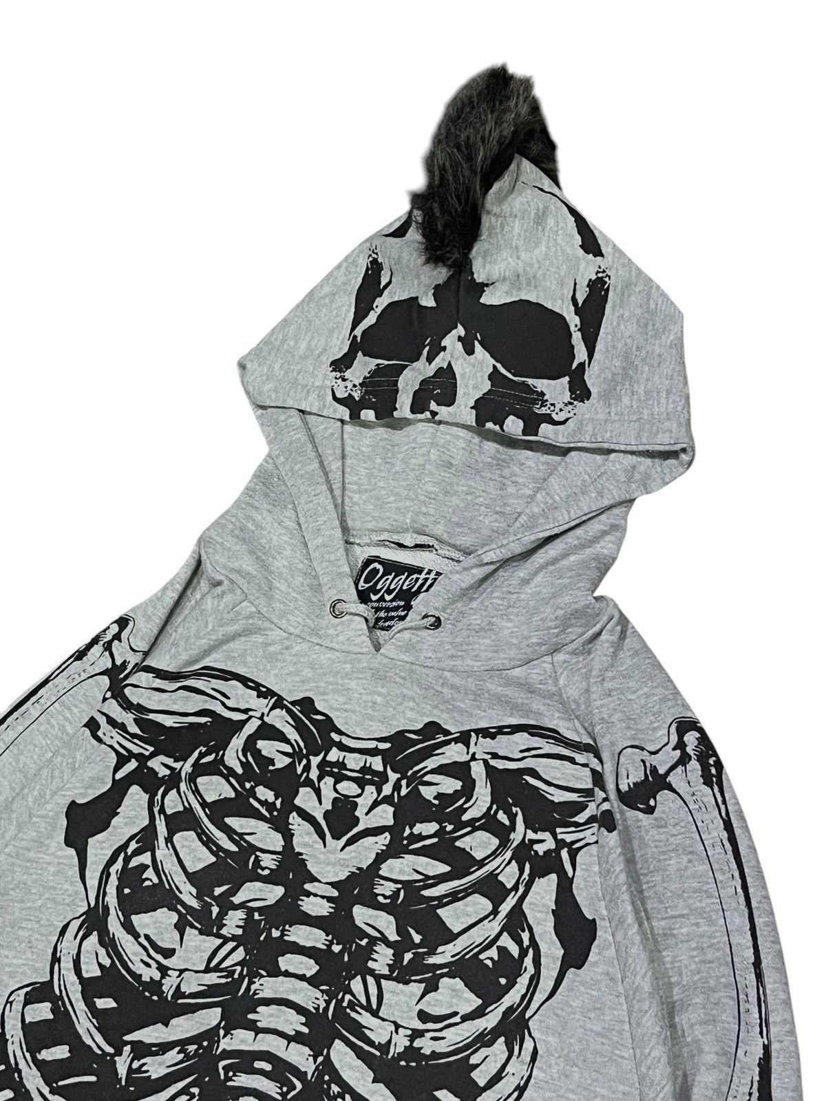 Japanese Brand OGGETTO Skeleton Skull Punk Mohawk Hair Hooded Kapital Style Size M / US 6-8 / IT 42-44 - 9 Thumbnail