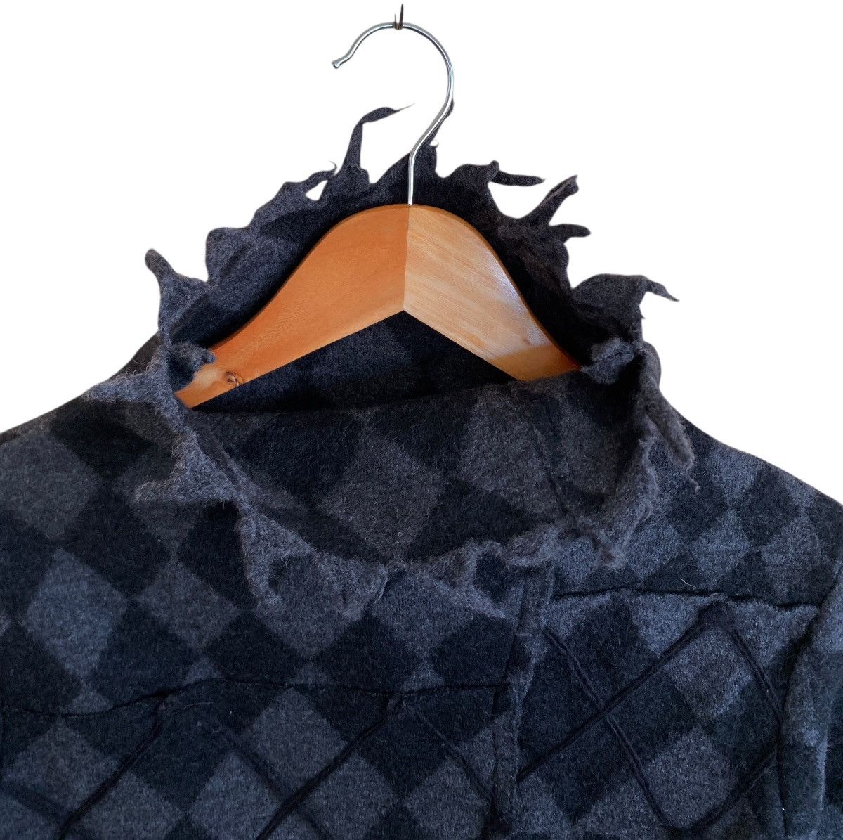 14th Addiction Very Rare Vintage PourDex Checkerboard Wool Sweatshirt 1990s Size US M / EU 48-50 / 2 - 8 Thumbnail