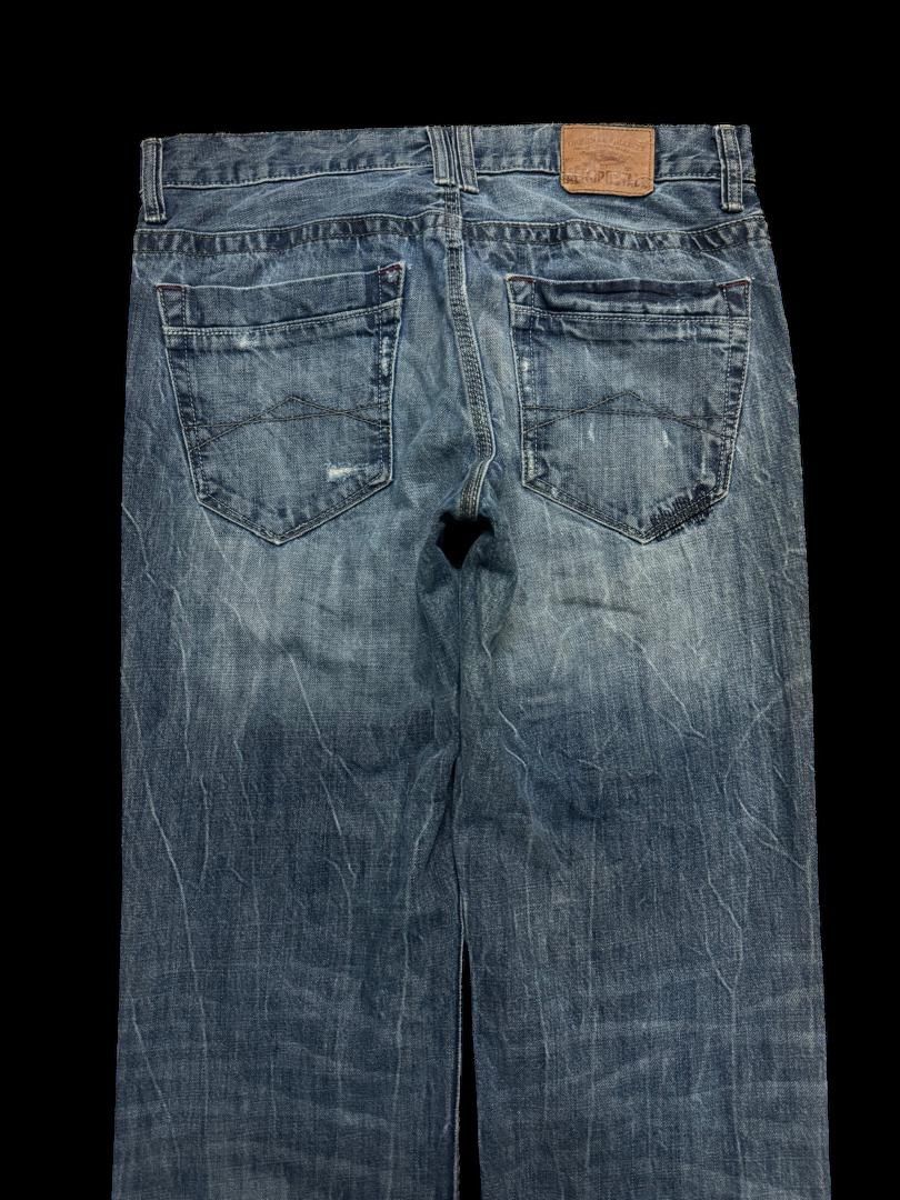 Japanese Brand Insane Aeropostale Mudwash Distressed Ripped Straight Leg Size US 33 - 18 Thumbnail