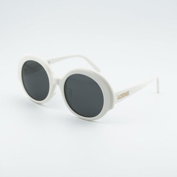 Loewe Loewe LW40135F 25A Sunglasses White Round Frame, Grey Lenses Size ONE SIZE - 1 Thumbnail