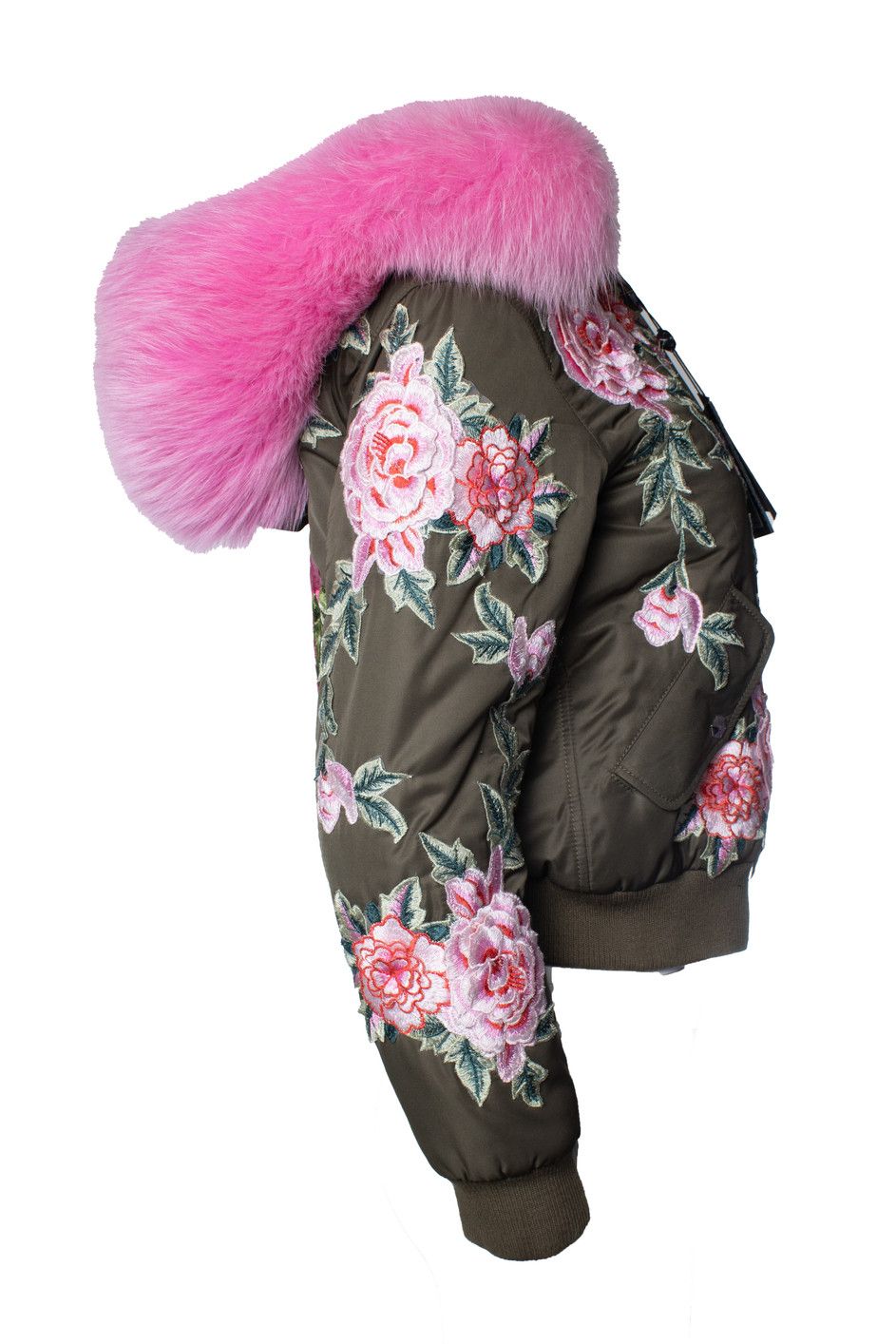 Philipp Plein Philipp Plein, hooded bomber with floral embroidery Size S / US 4 / IT 40 - 3 Thumbnail