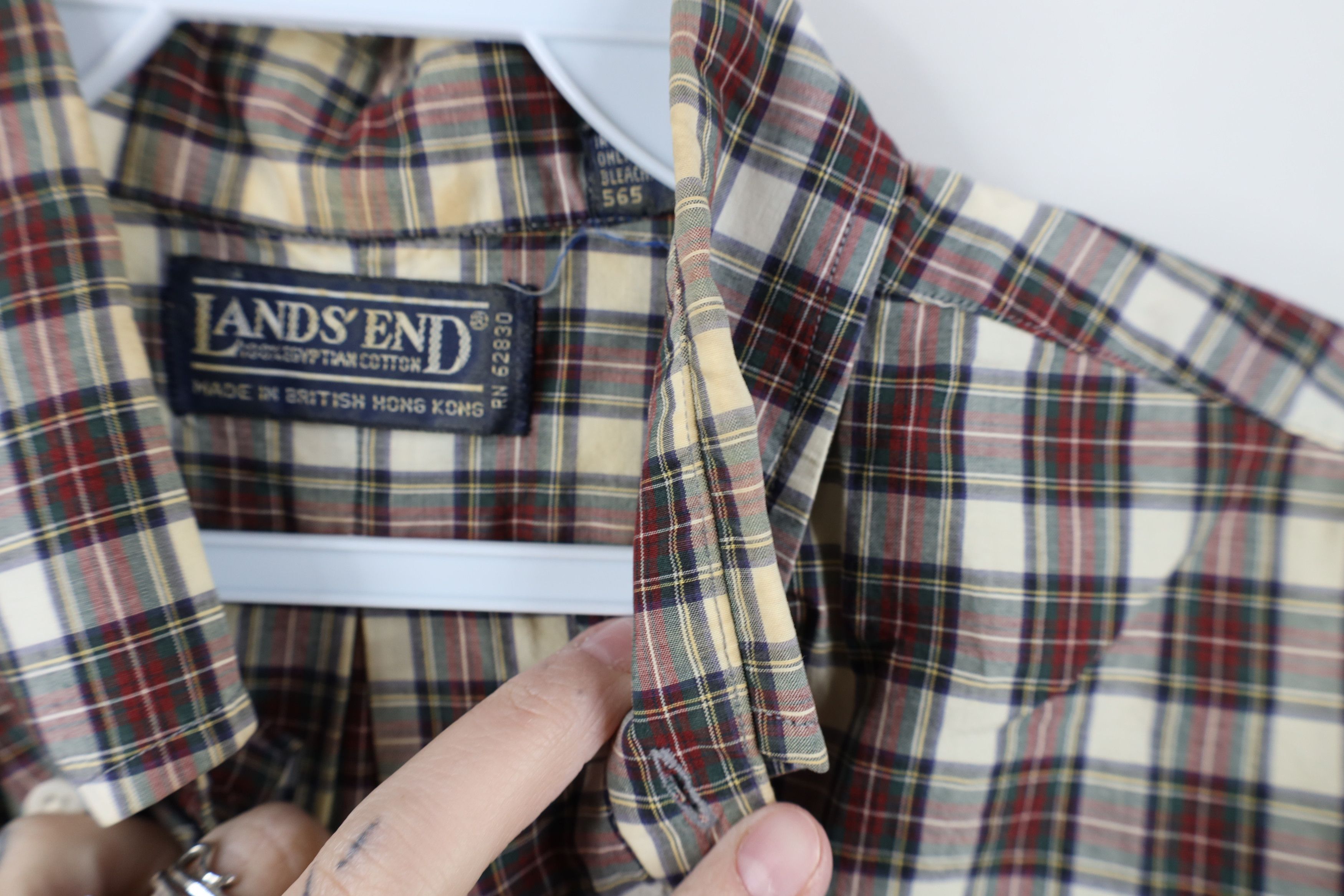 Lands' End Vintage 70s 80s Lands End Cotton Button Down Shirt Plaid Size US S / EU 44-46 / 1 - 8 Thumbnail