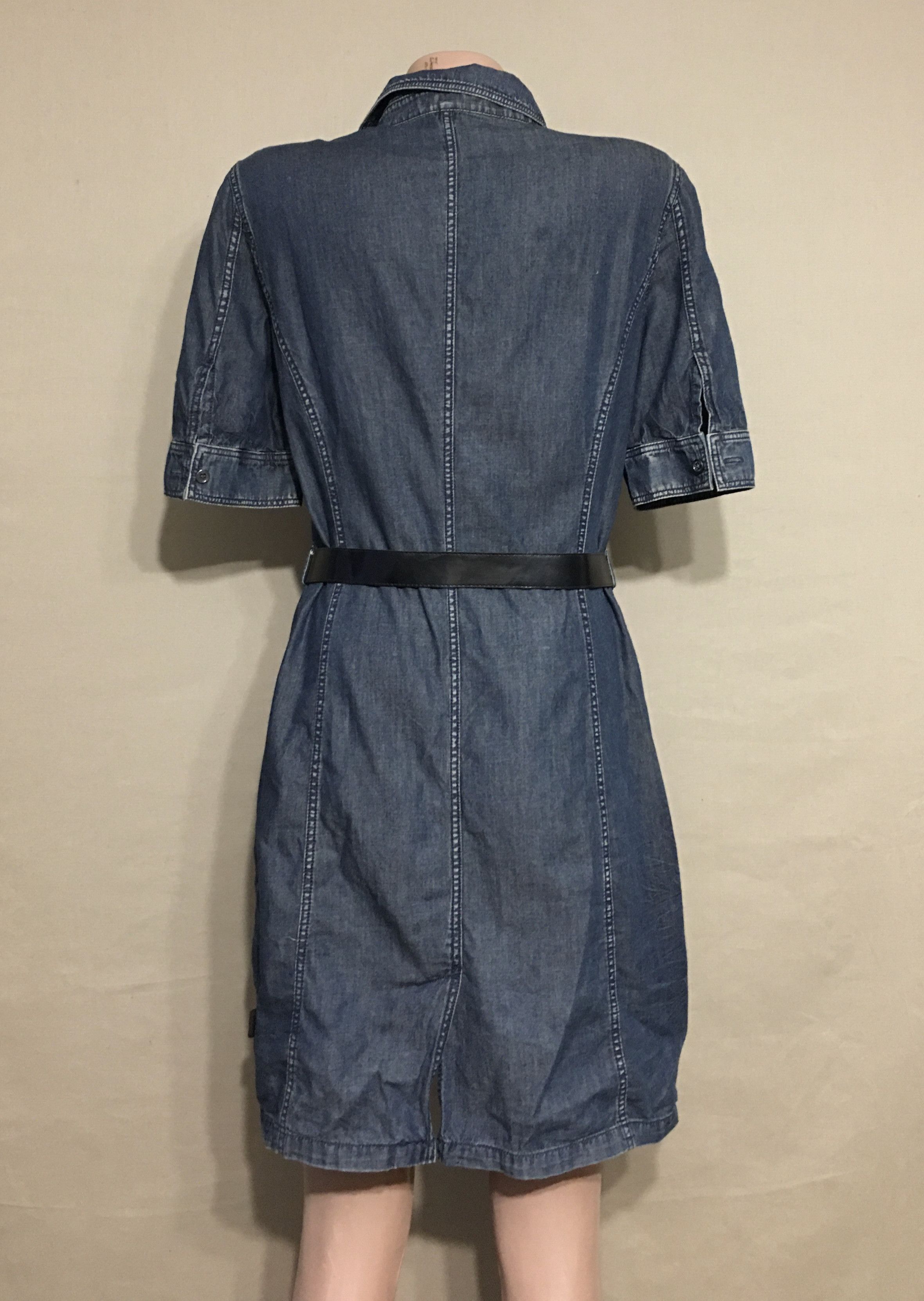 Burberry Burberry Brit Denim Blue Cotton Dress UK8 US6 Size S / US 4 / IT 40 - 5 Thumbnail