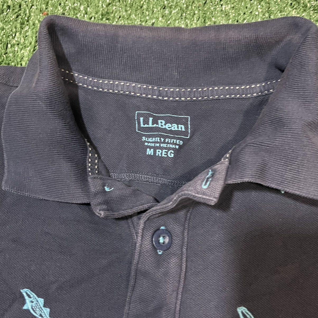 L.L. Bean LL Bean Embroidered Fish Polo Shirt Size US M / EU 48-50 / 2 - 3 Thumbnail