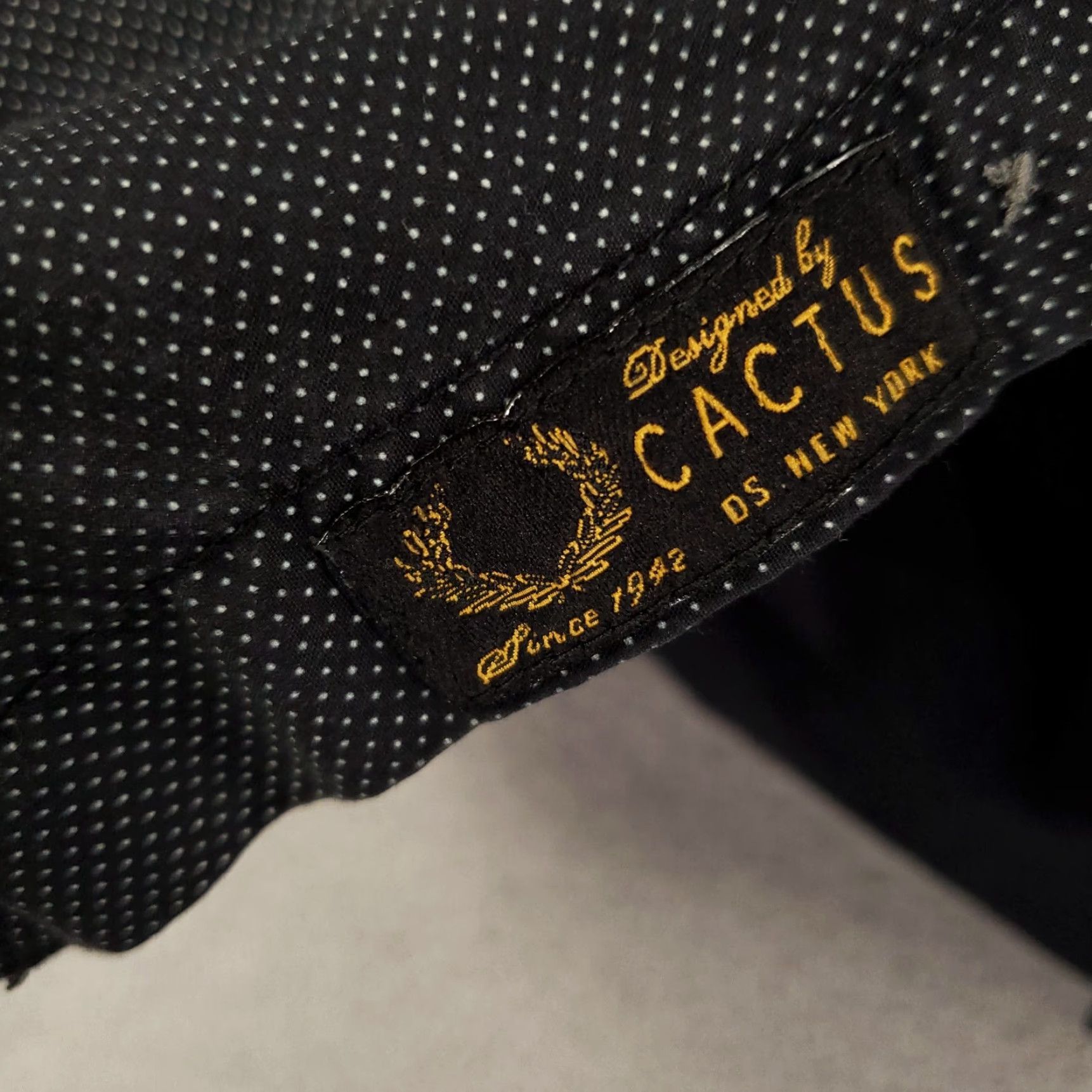 Vintage Cactus Shirt Mens XL Black Polka Dot Button-Up Slim Fit Cotton Size US XL / EU 56 / 4 - 7 Thumbnail