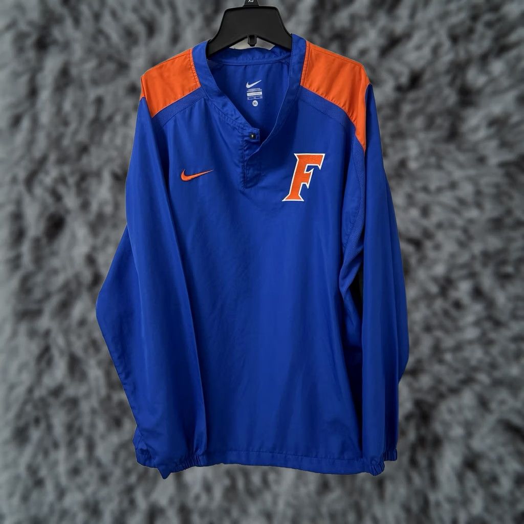 Nike Nike Jacket Unisex XL Blue Orange Lightweight Pullover Windbreaker L/S College 501645493 Size US XL / EU 56 / 4 - 1 Thumbnail