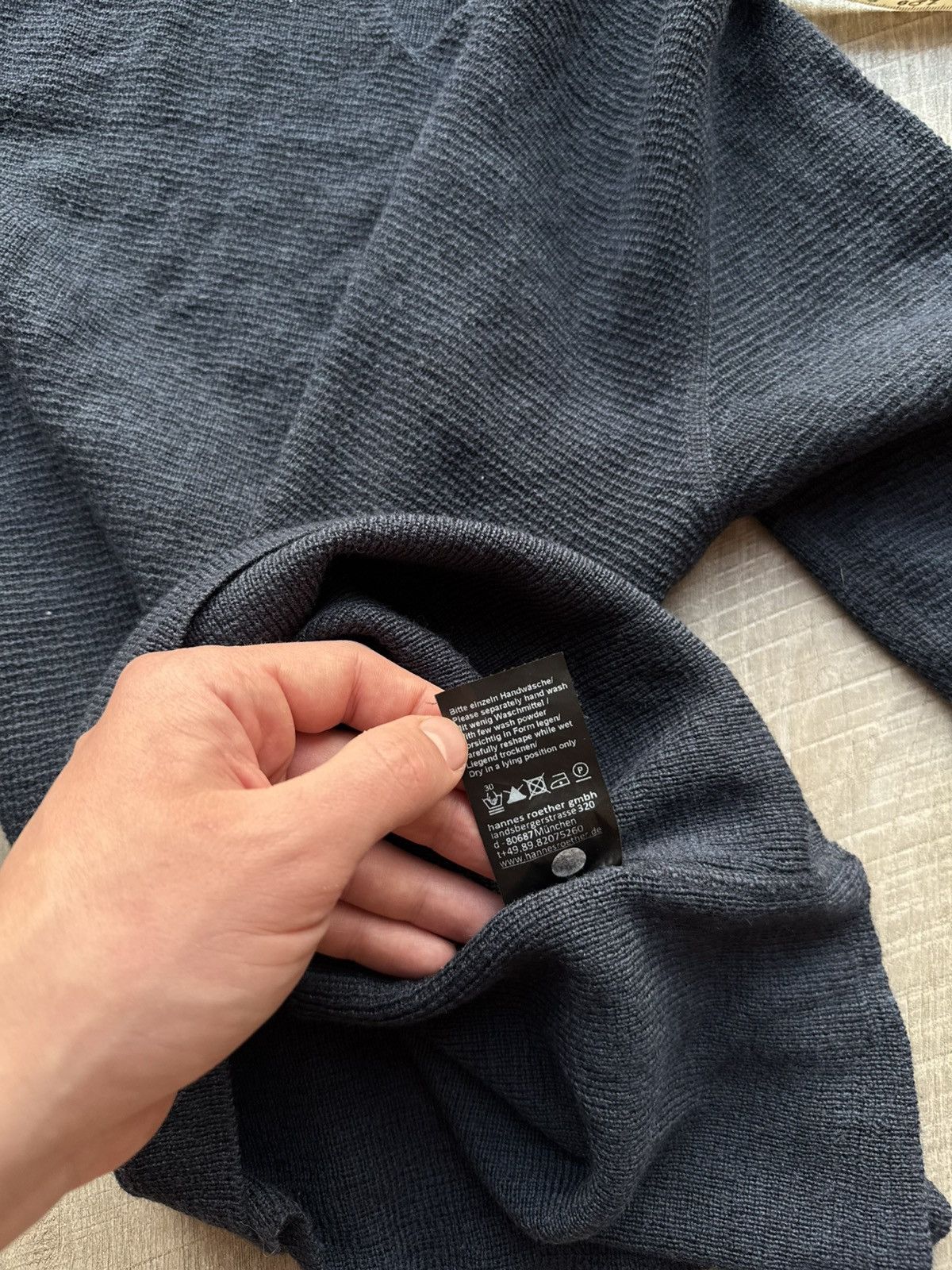 hannes roether Hannes Roether Wool Knitted Sweater Blue V Neck Size US M / EU 48-50 / 2 - 11 Thumbnail
