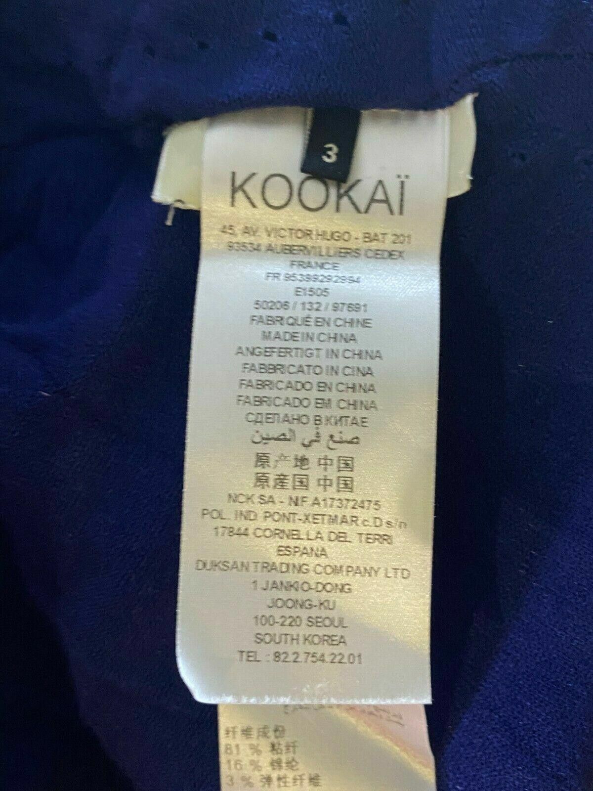 Kokaine Ladies Kookai Blue V-Neck Viscose Cardigan Sweater Size 3 Size M / US 6-8 / IT 42-44 - 9 Thumbnail