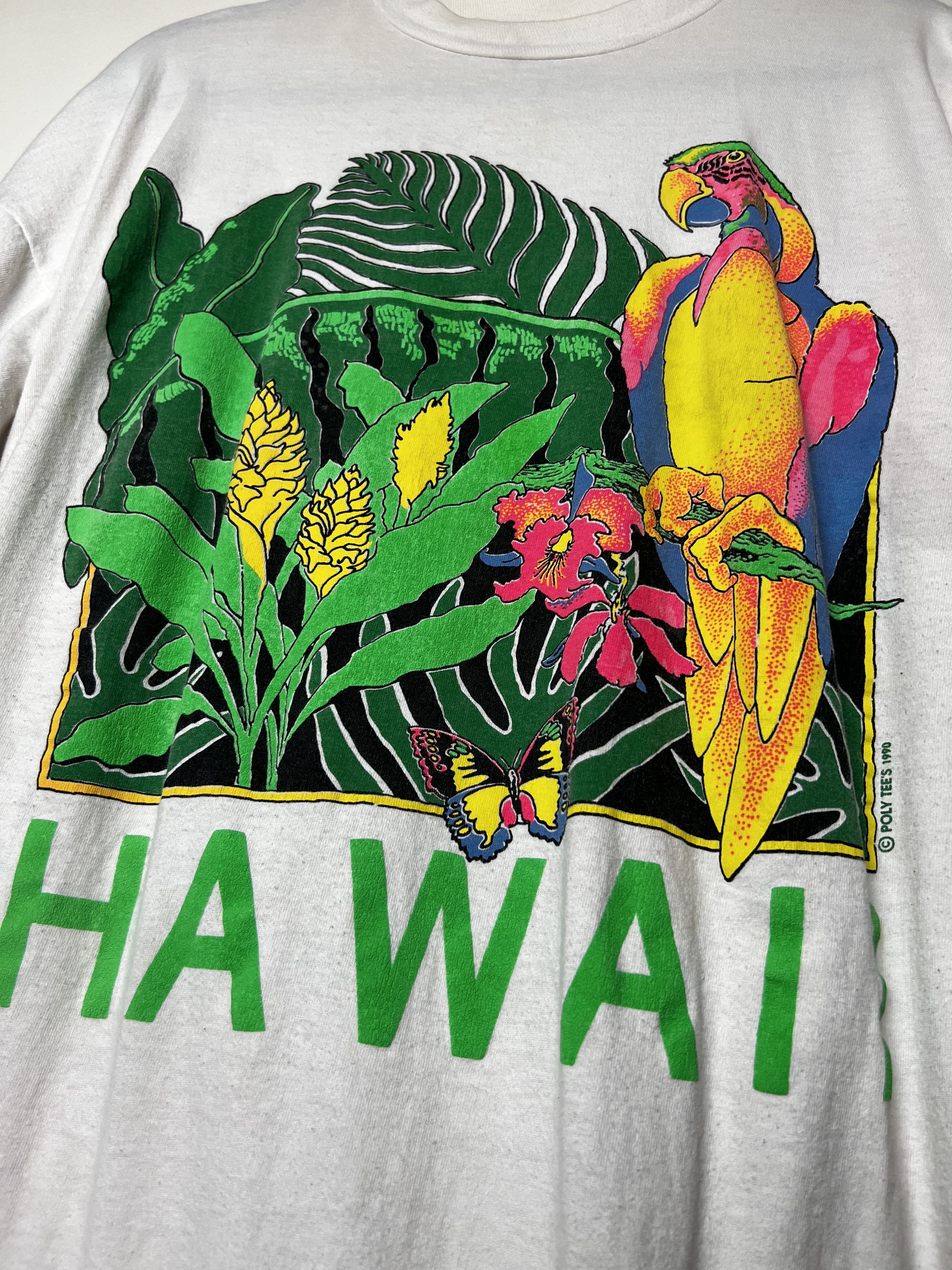 Vintage Vintage Poly Tee's 1990 "Hawaii" Souvenir X-Long T-Shirt Size ONE SIZE - 7 Thumbnail